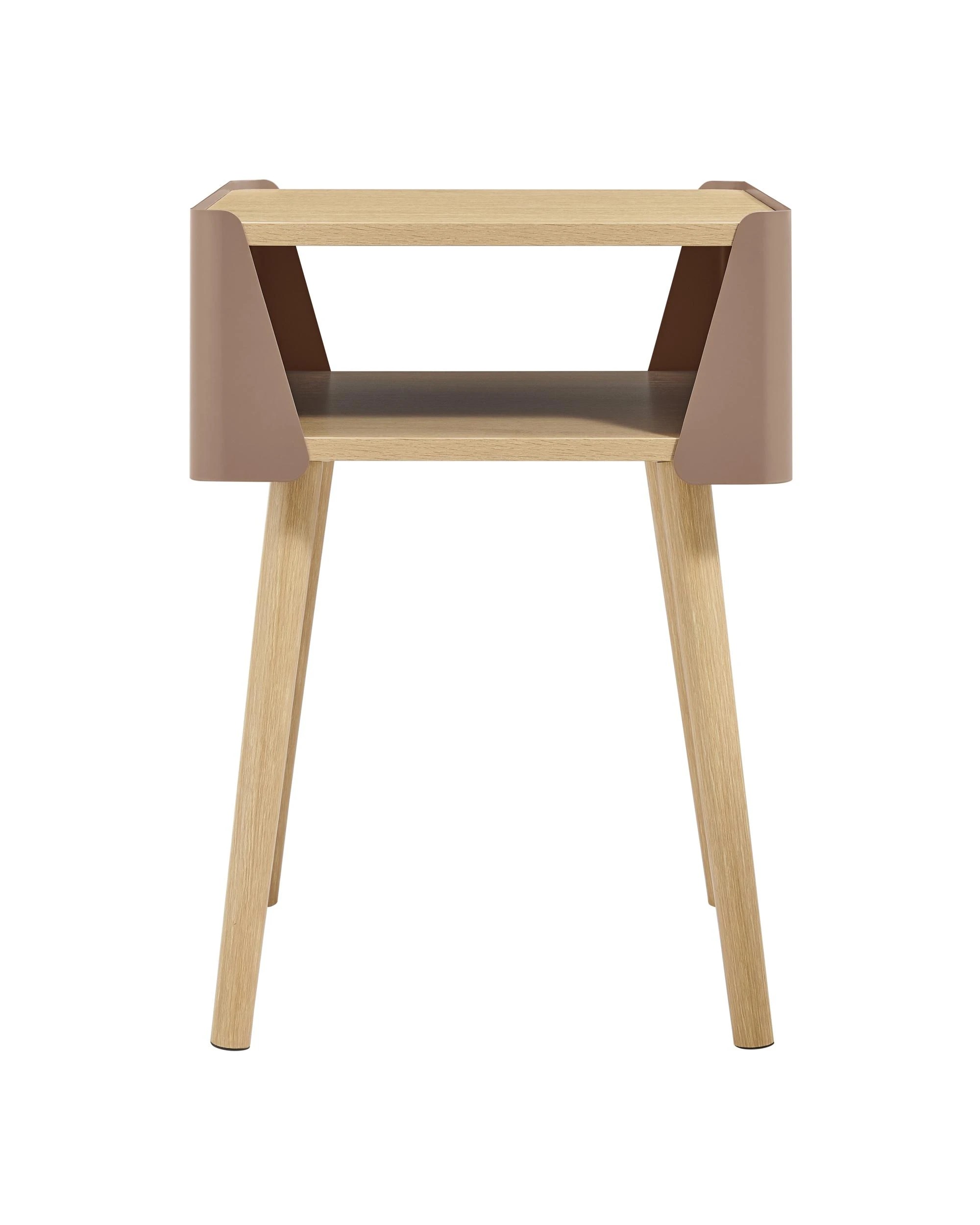 4 Kodu Side Table Bedside Shelf Square - Brown, 4 of 9