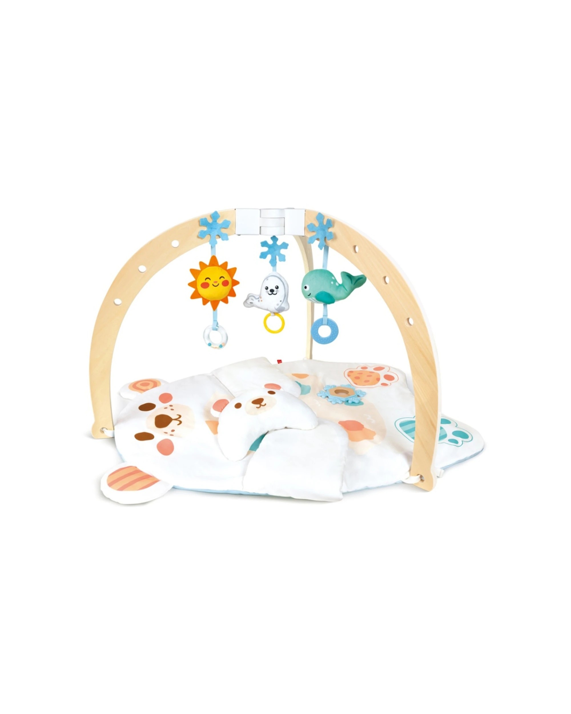 1 Hape Snuggle Bear Activity Gym Soft Mirror Hanging Baby Toy - Multi, 1 of 4