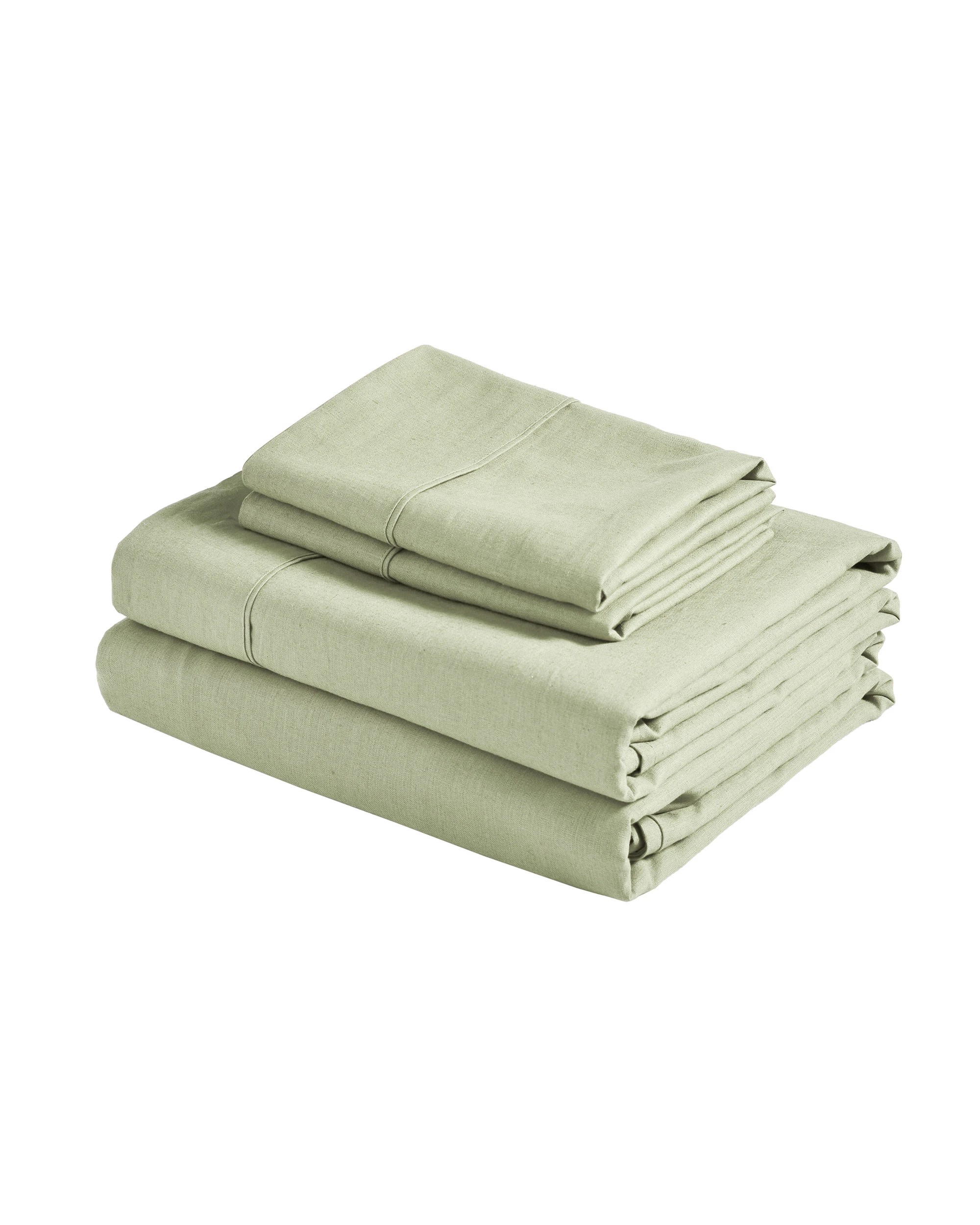 7 Dreamaker Linen Cotton Sheet Set - Super King Bed - Sage, 7 of 9