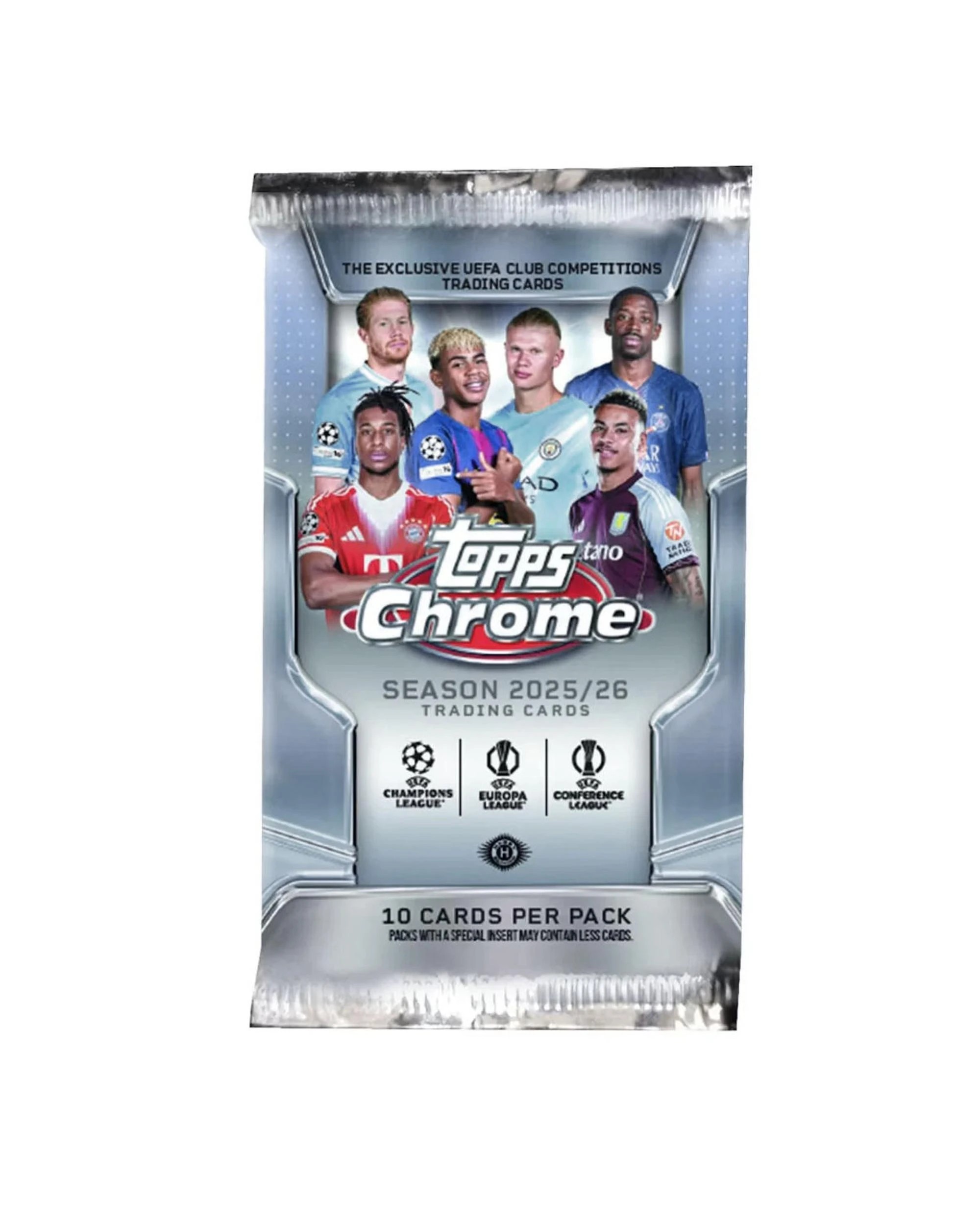 1 Topps 2025/2026 Chrome UEFA Club Competitions Soccer Jumbo Pack, 1 of 10