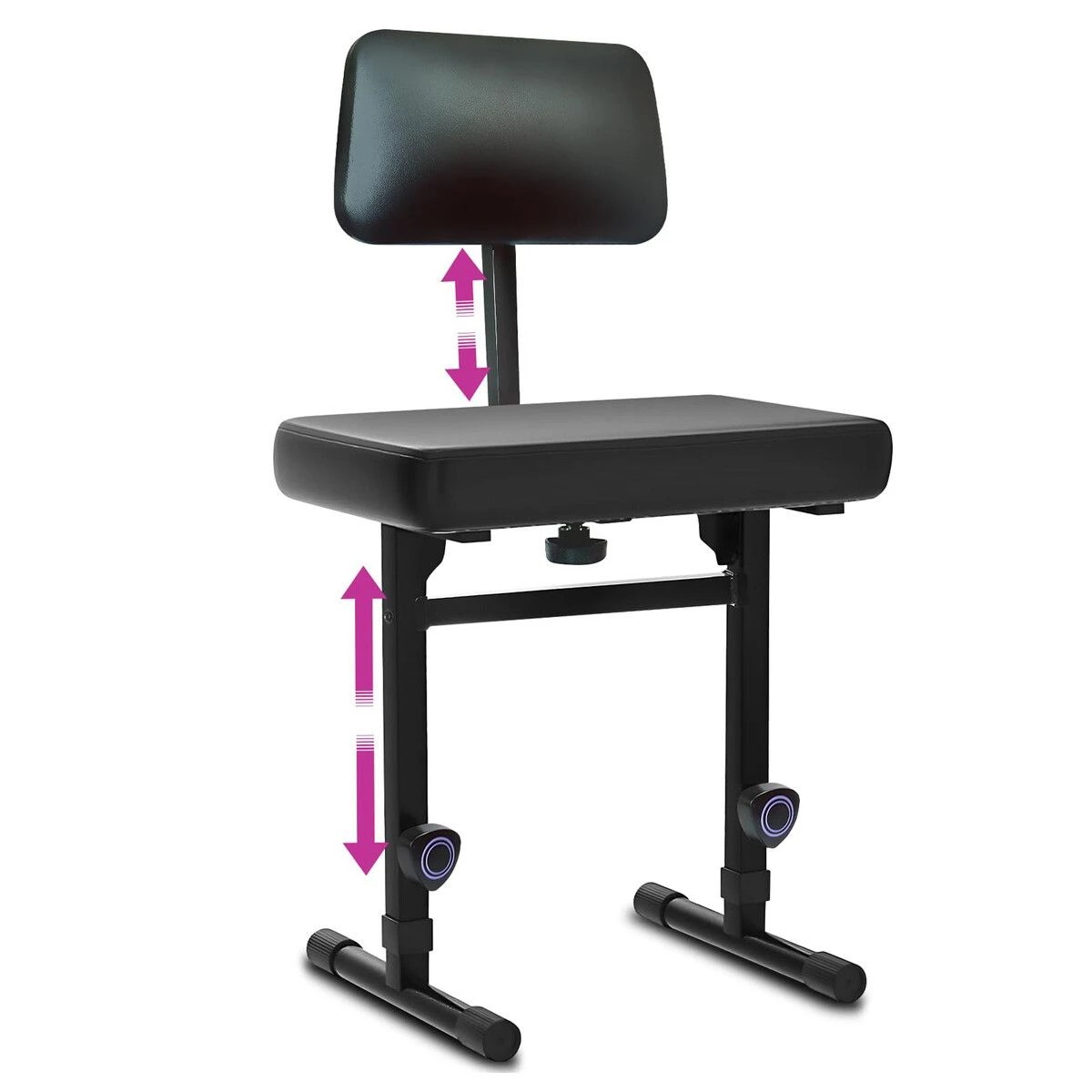 1 AUSWAY Melodic Piano Stool Bench Chair Seat Music Keyboard Stand Adjustable, 1 of 1