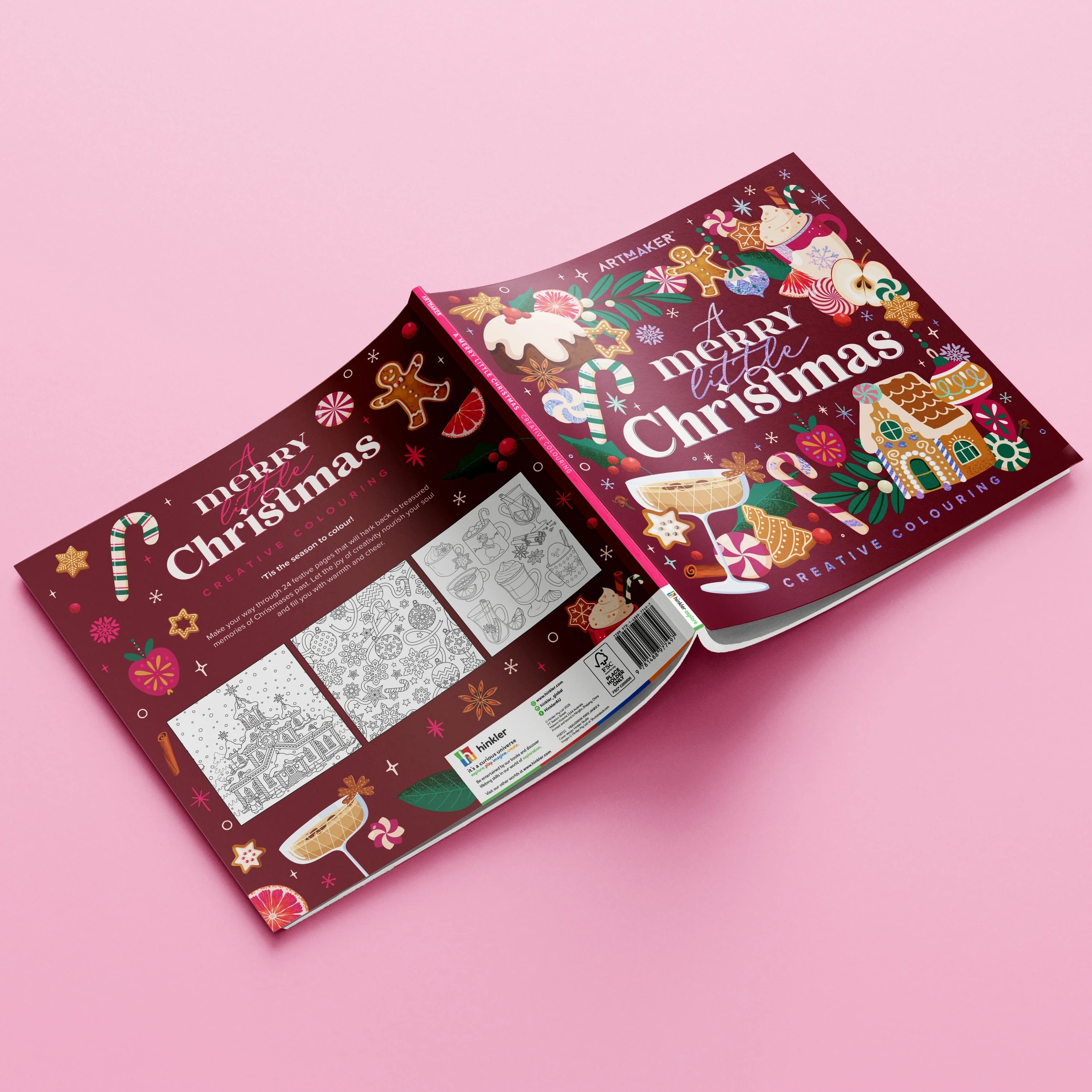 4 Art Maker A Merry Little Christmas Creative Colouring Book, 4 of 5