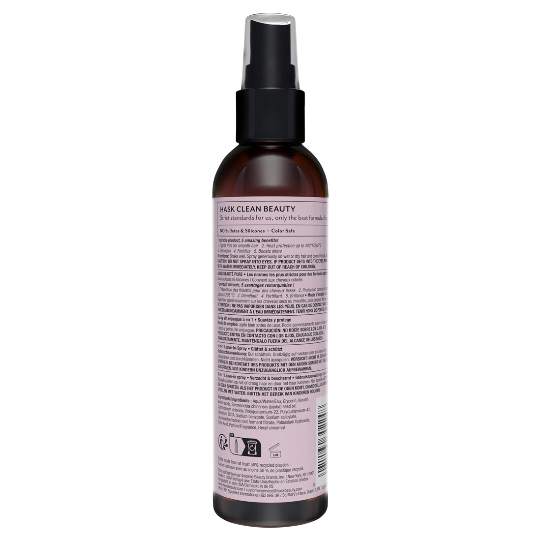 2 HASK Keratin Smooth 5-in-1 Leave-in Spray 175ml - Keratin and Jojoba Seed Oil, 2 of 10