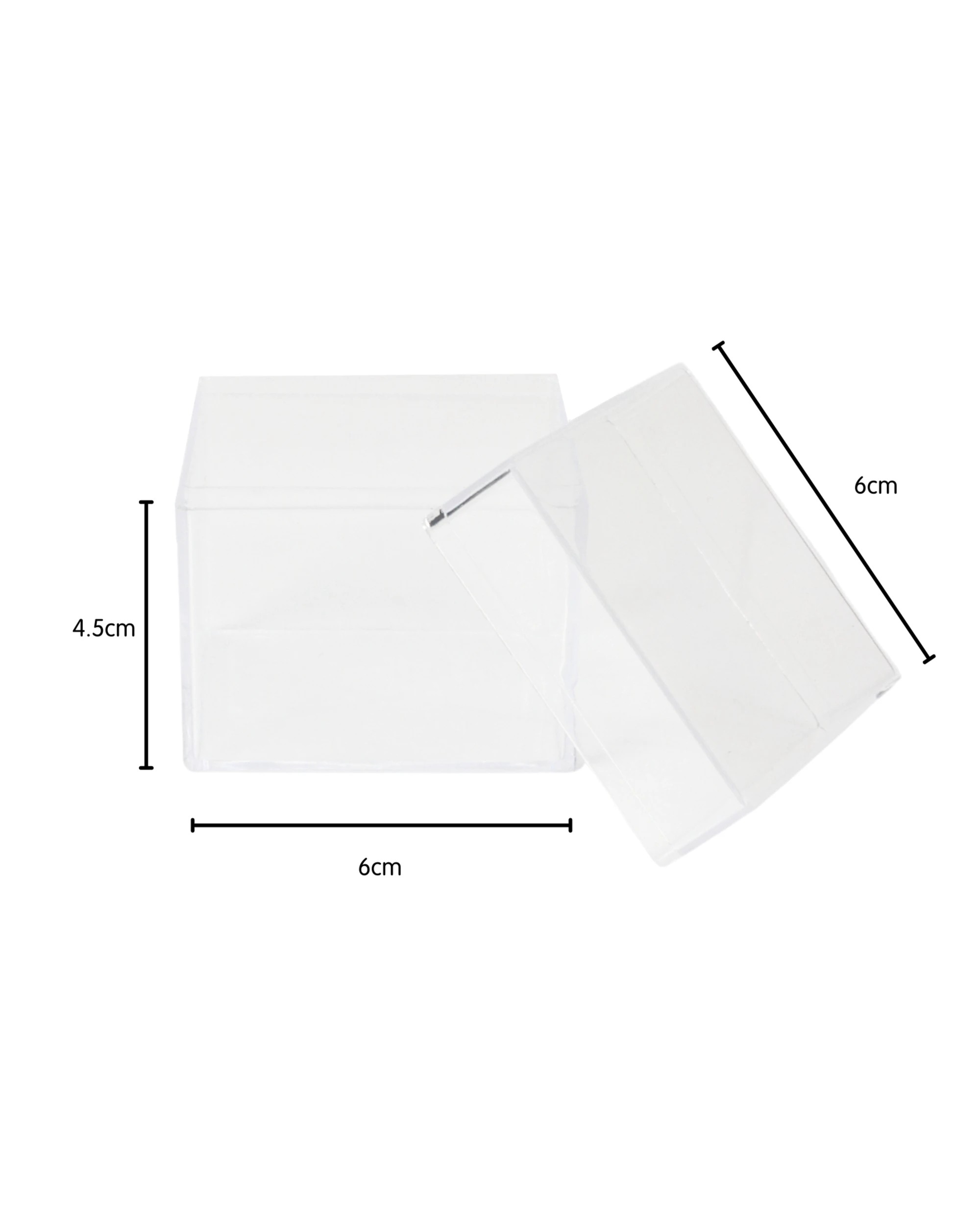 3 Party Maker Mini Plastic Box With Lid 6cm - Clear, 3 of 3