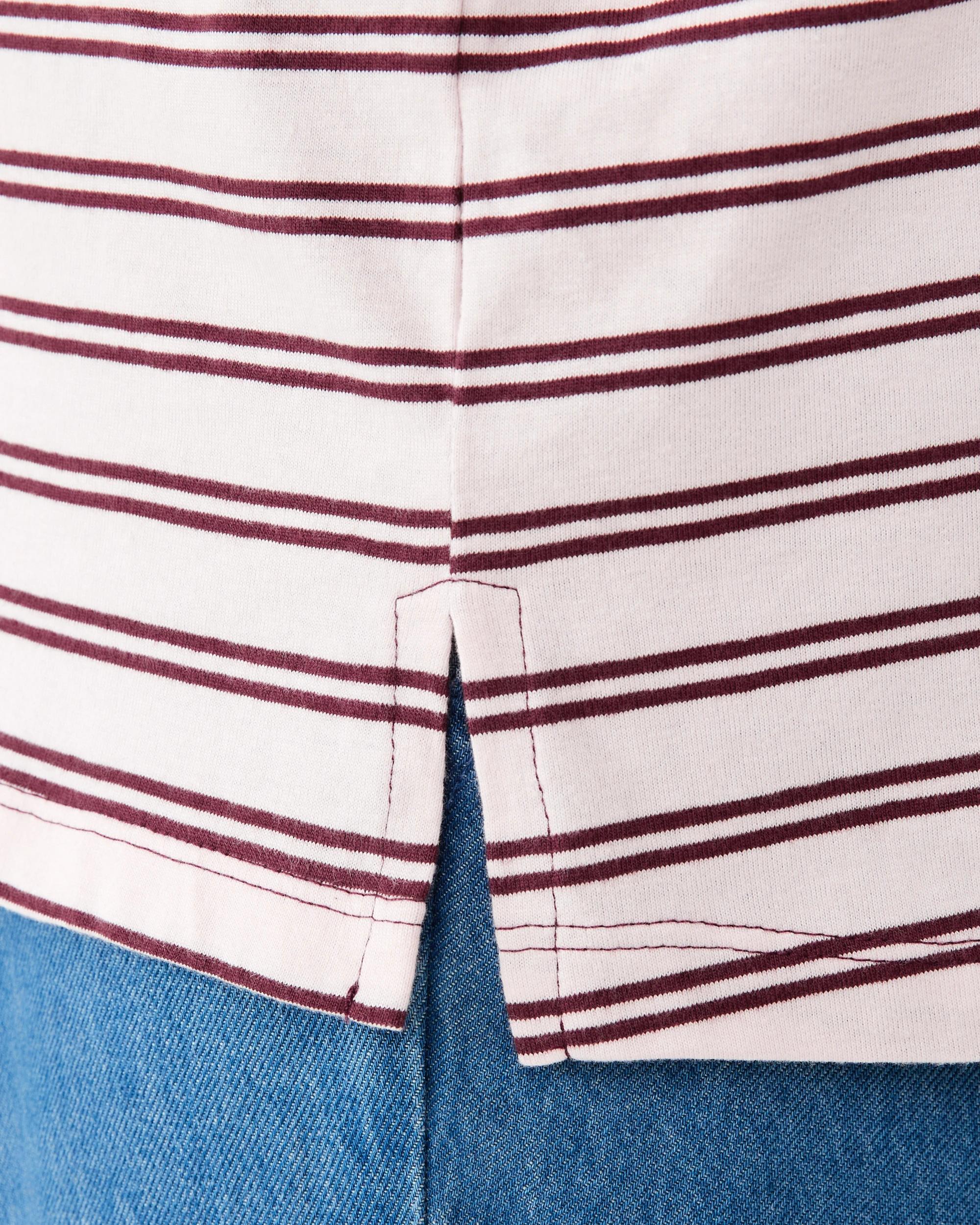 7 Curve Long Sleeve Stripe T‑shirt Pink Strp, 7 of 7