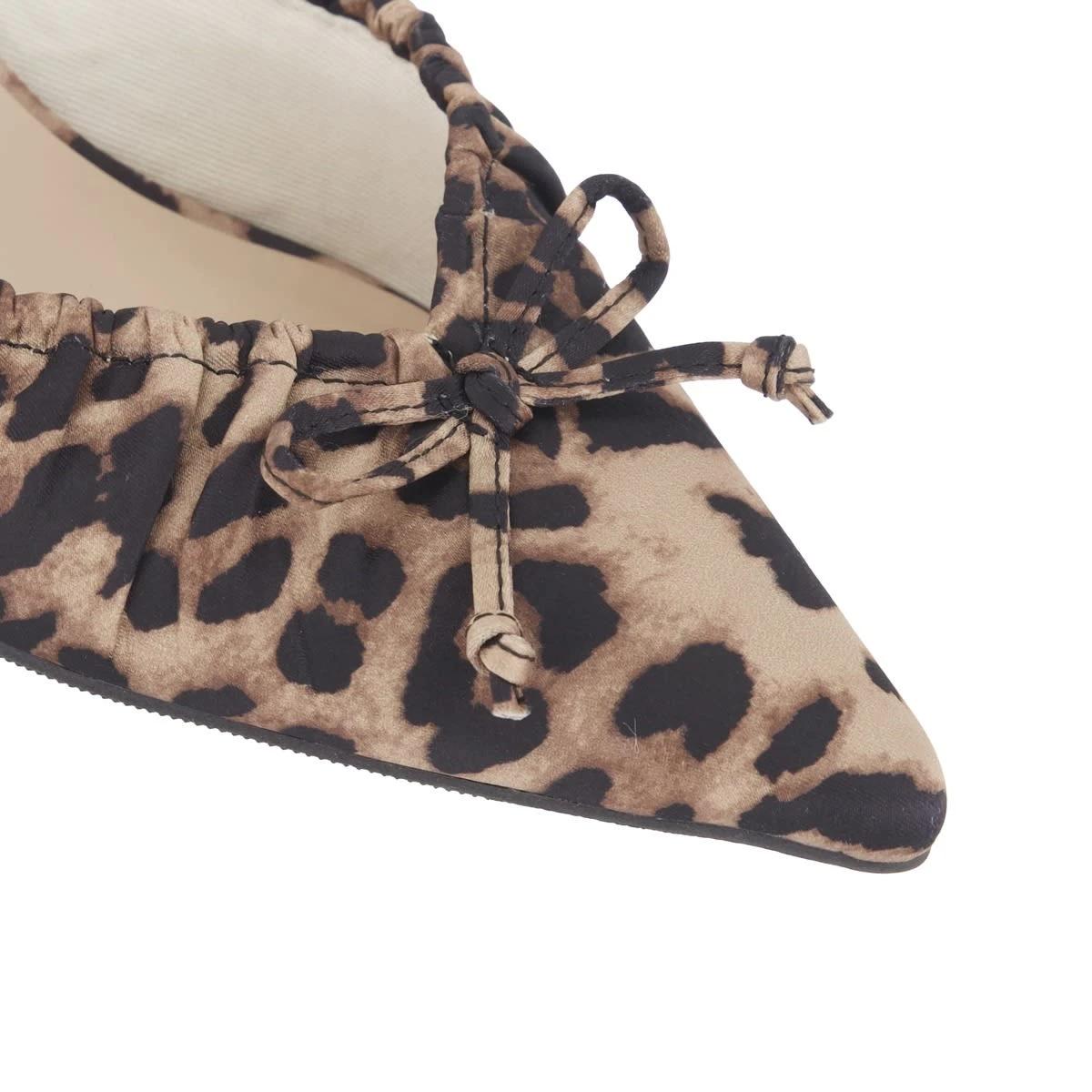 5 Ruched Kitten Heel Mules Leopard, 5 of 5
