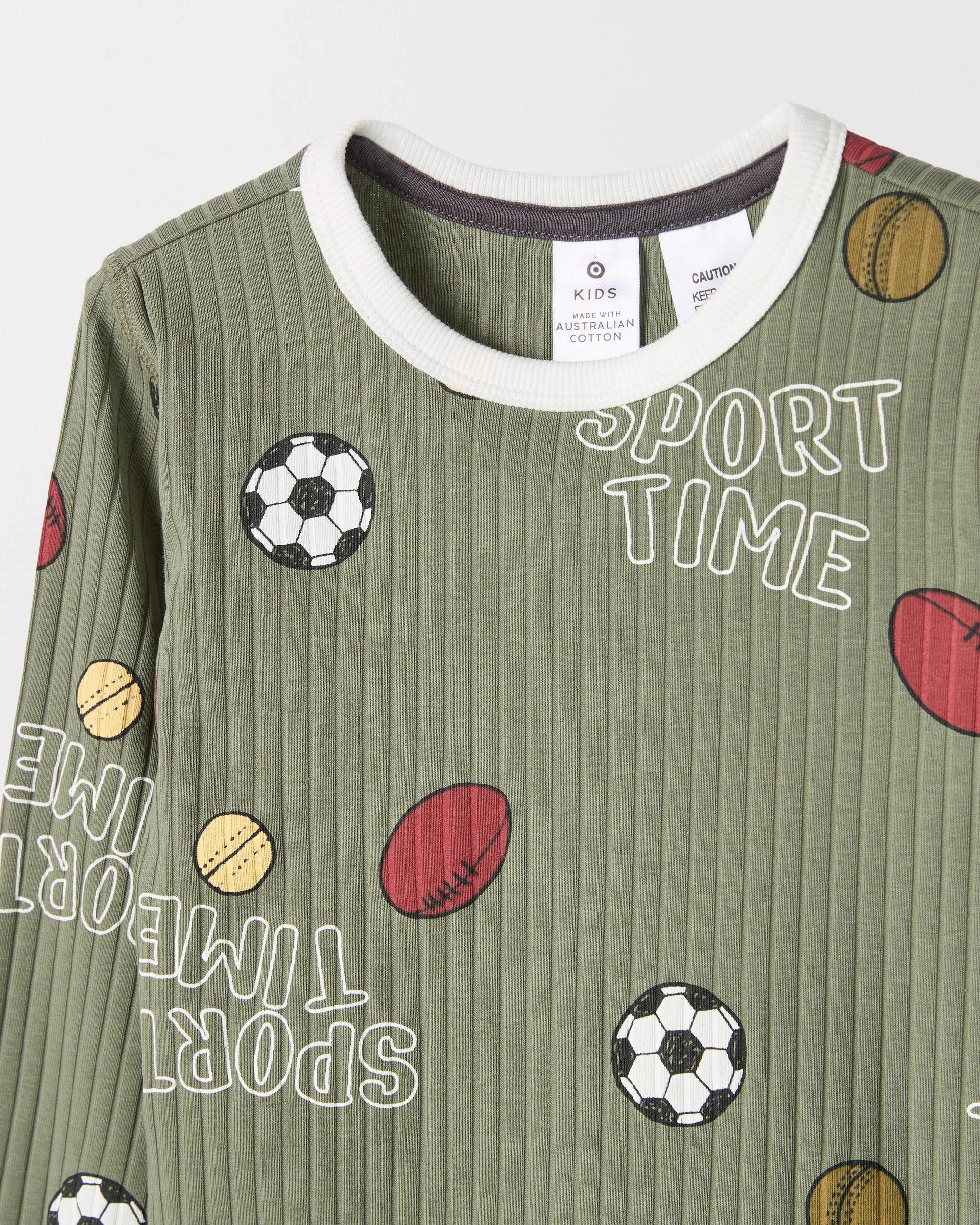 3 Target Kids Australian Cotton Younger Boys Rib Pyjama Set SPORT, 3 of 4