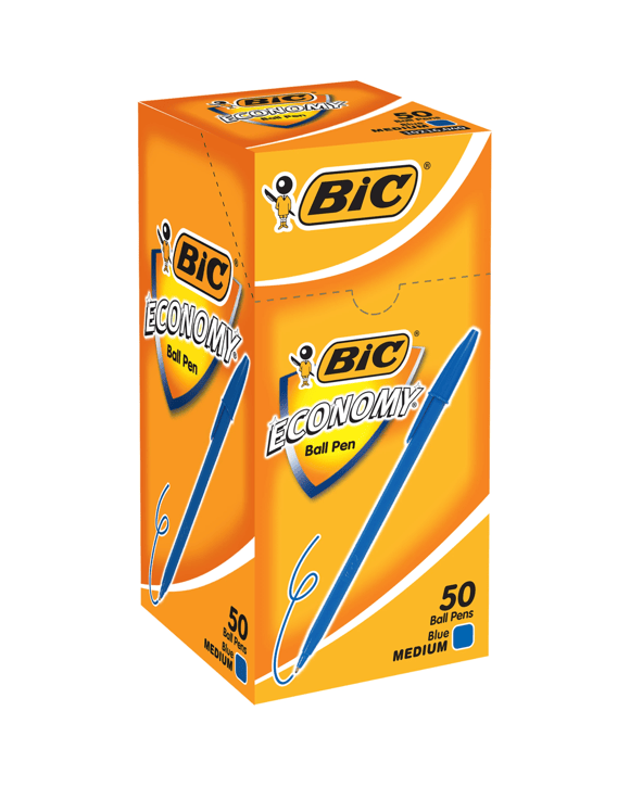 50 Pack BIC Economy Medium Ballpoint Pens - Blue