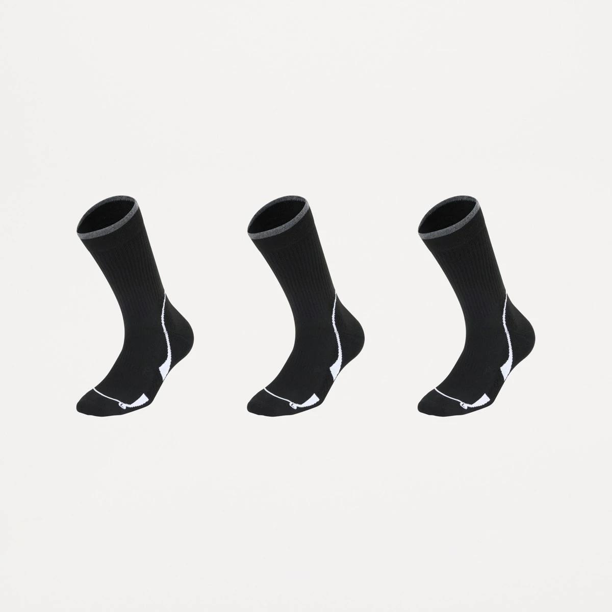 1 3 Pack Compression Crew Socks COMP BLACK, 1 of 3
