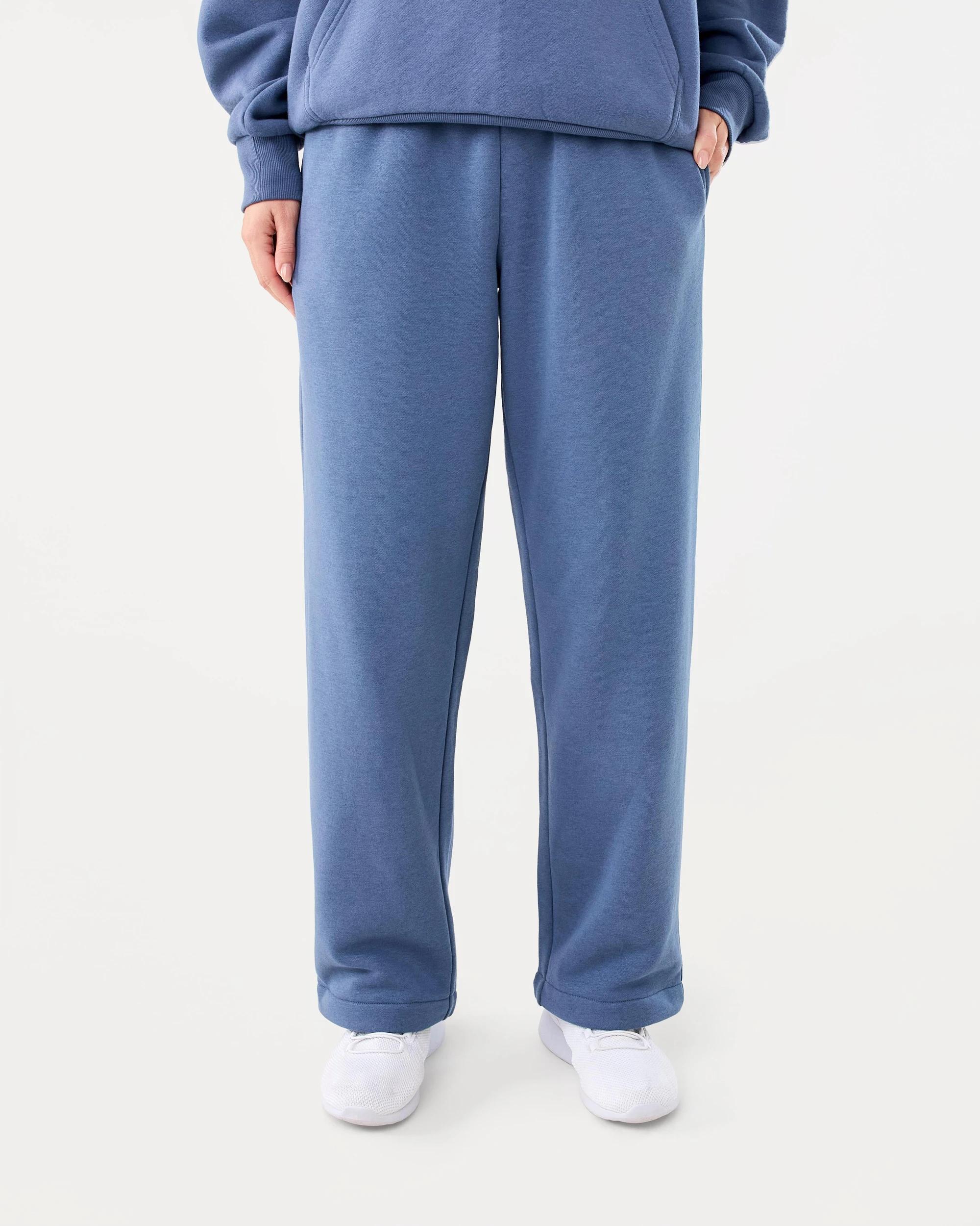 1 Active Womens Wide Leg Fleece Trackpants Nightfall, 1 of 6
