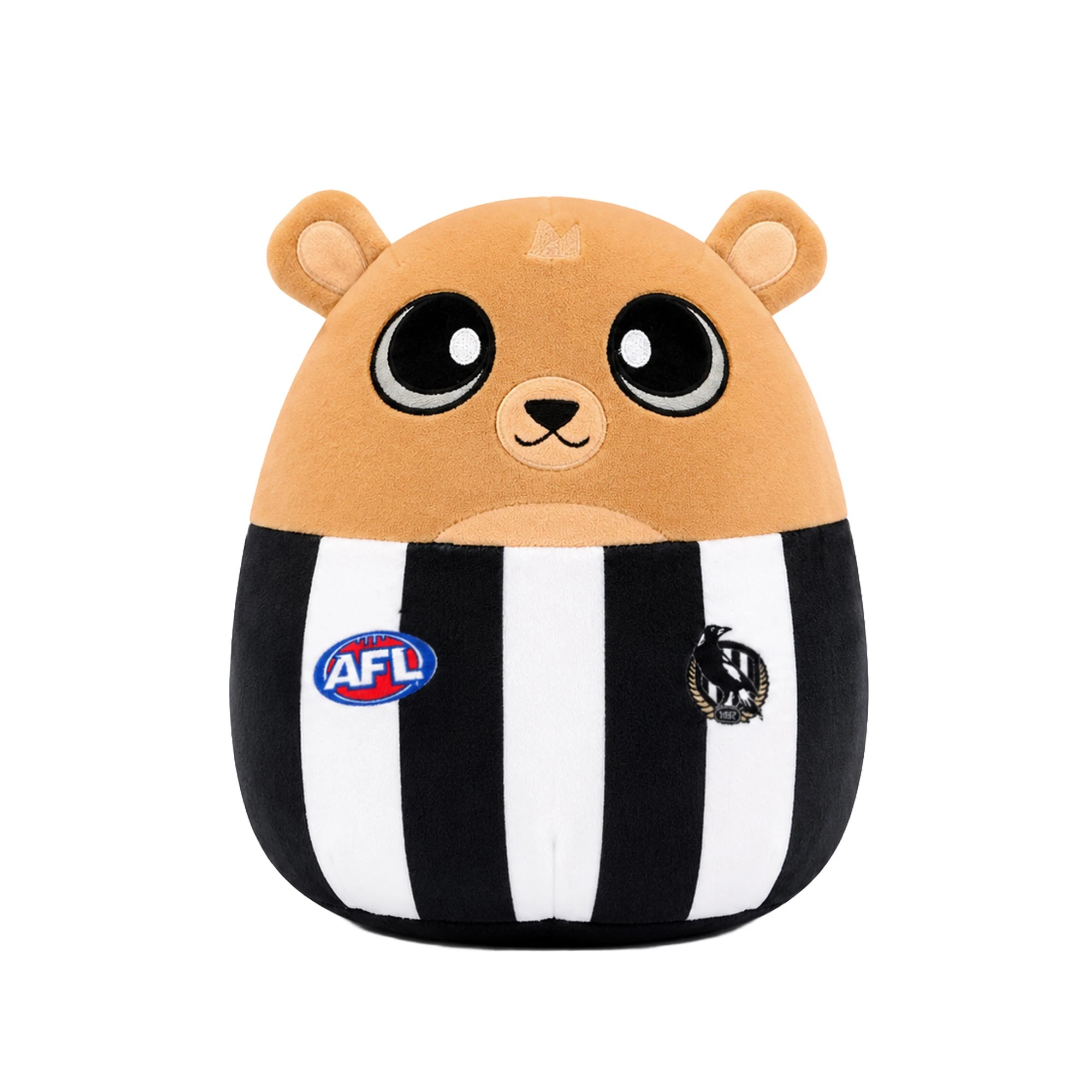 1 AFL Squidglys Collingwood Plush Toy, 1 of 2