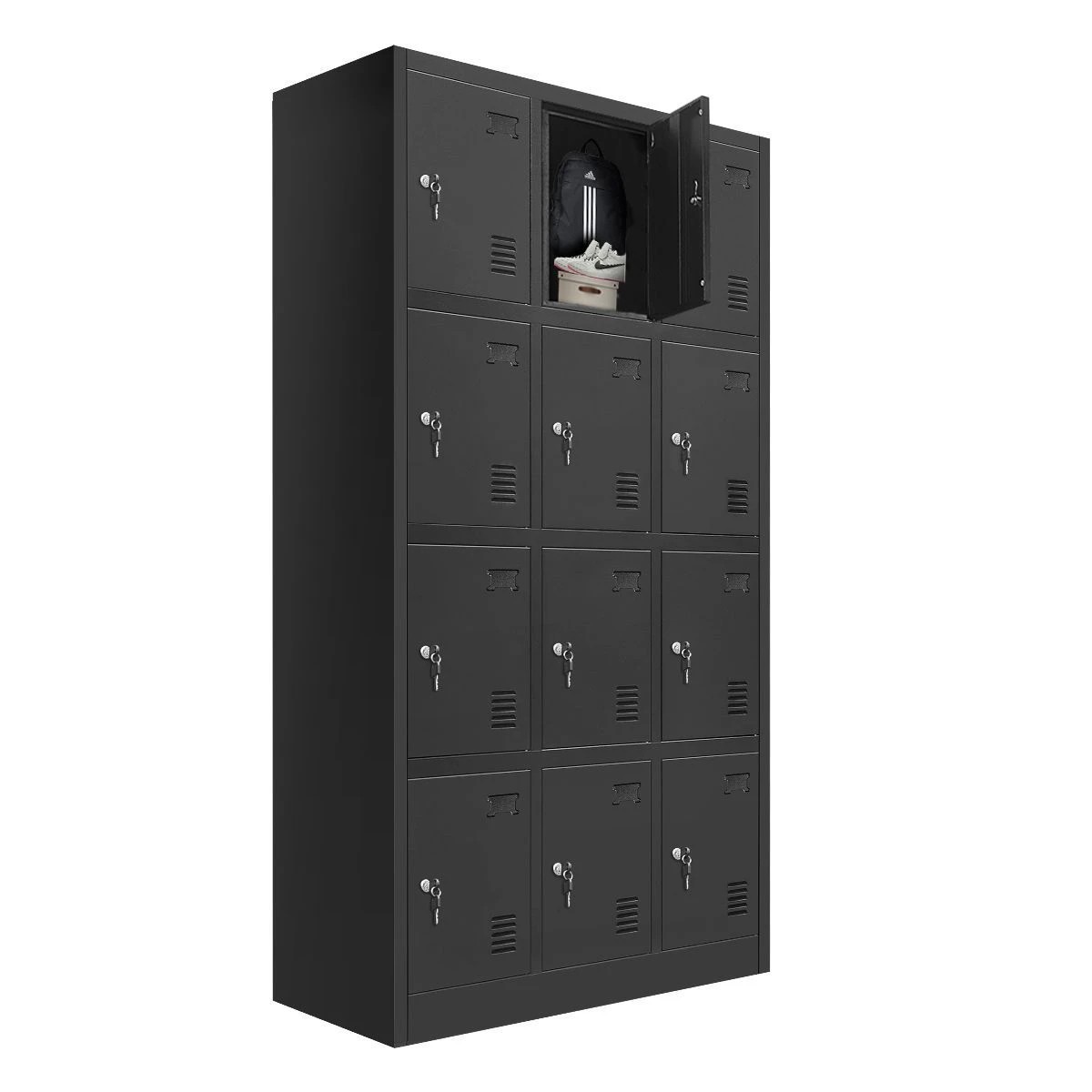 1 Ausway 12 Doors Steel Locker Storage Cabinet Gym Office School, 1 of 5