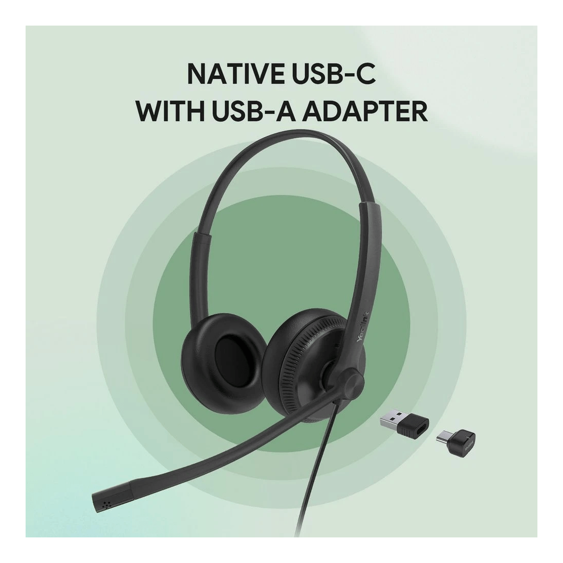 6 Yealink UH34 Mono Corded On-Ear Headset Black, 6 of 6