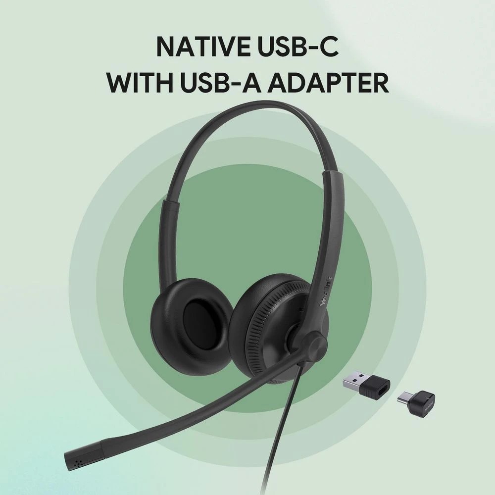 6 Yealink UH34 Mono Corded On-Ear Headset Black, 6 of 6