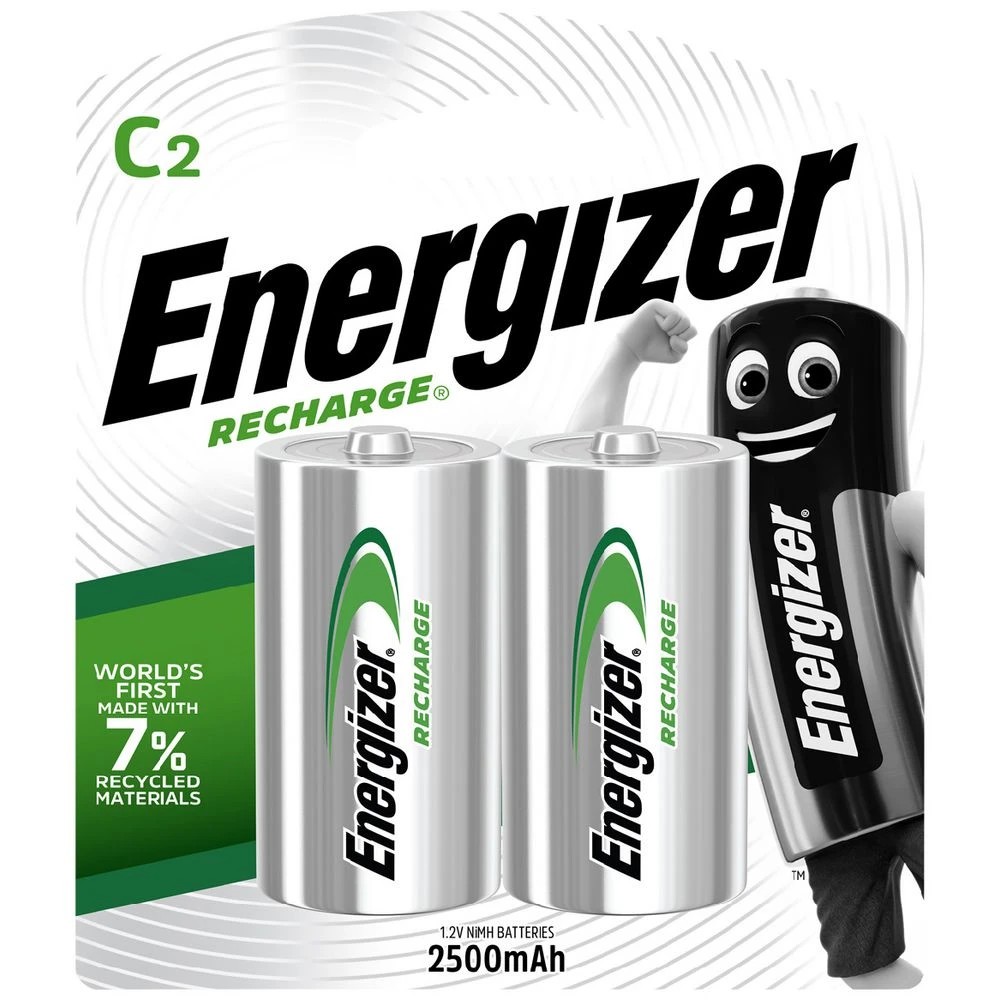 1 Energizer Rechargeable C Battery 2 Pack, 1 of 2