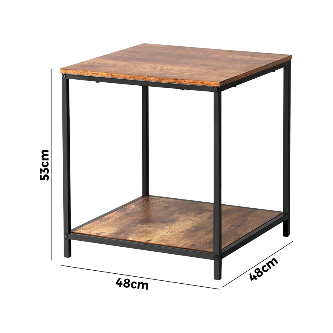 8 Oikiture Side End Table Coffee Table Bedside Shelf 2-tier
 - Multi, 8 of 8