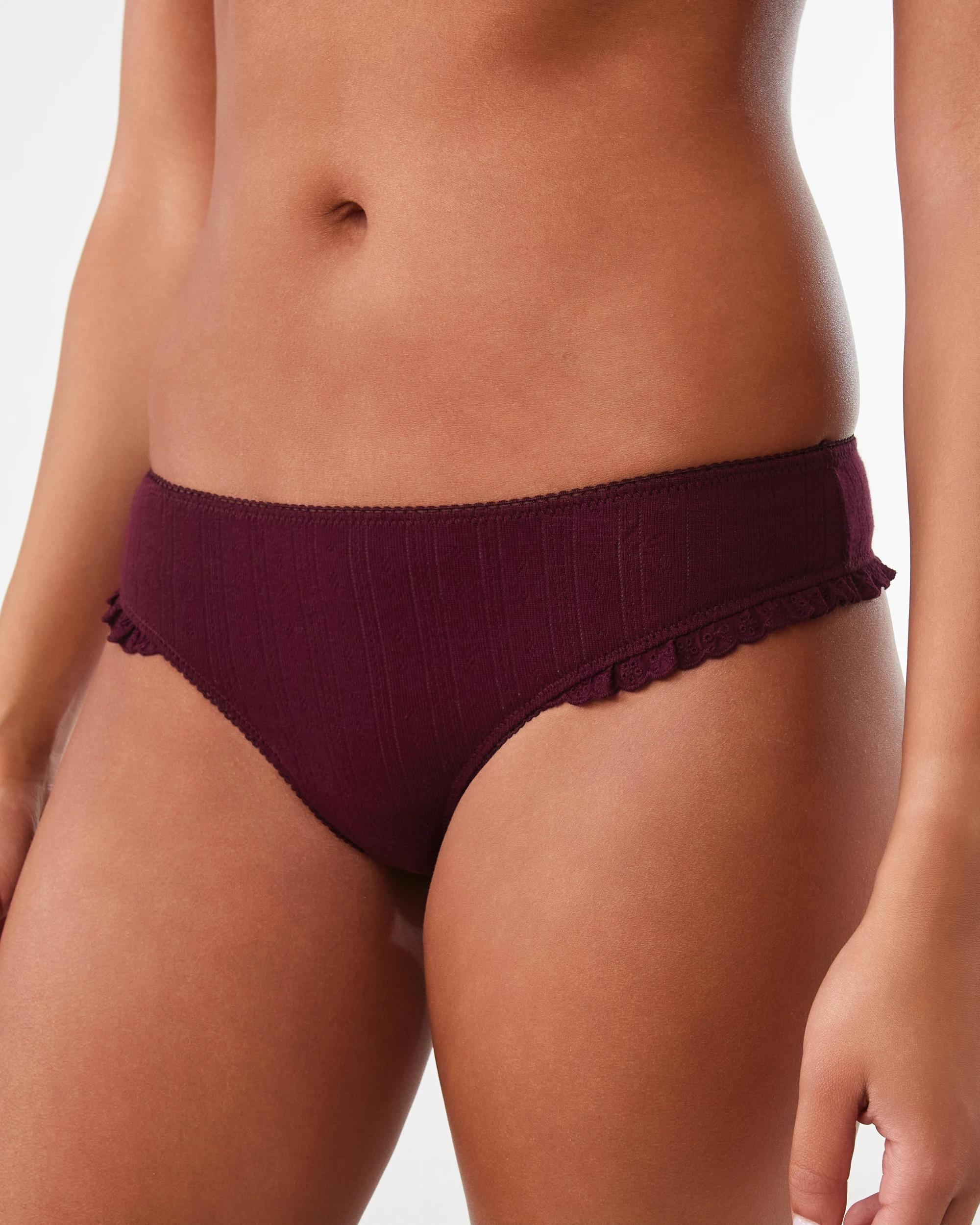 7 3 Pack Pointelle Ruffle G-String Briefs Vlvt Ditsy, 7 of 10