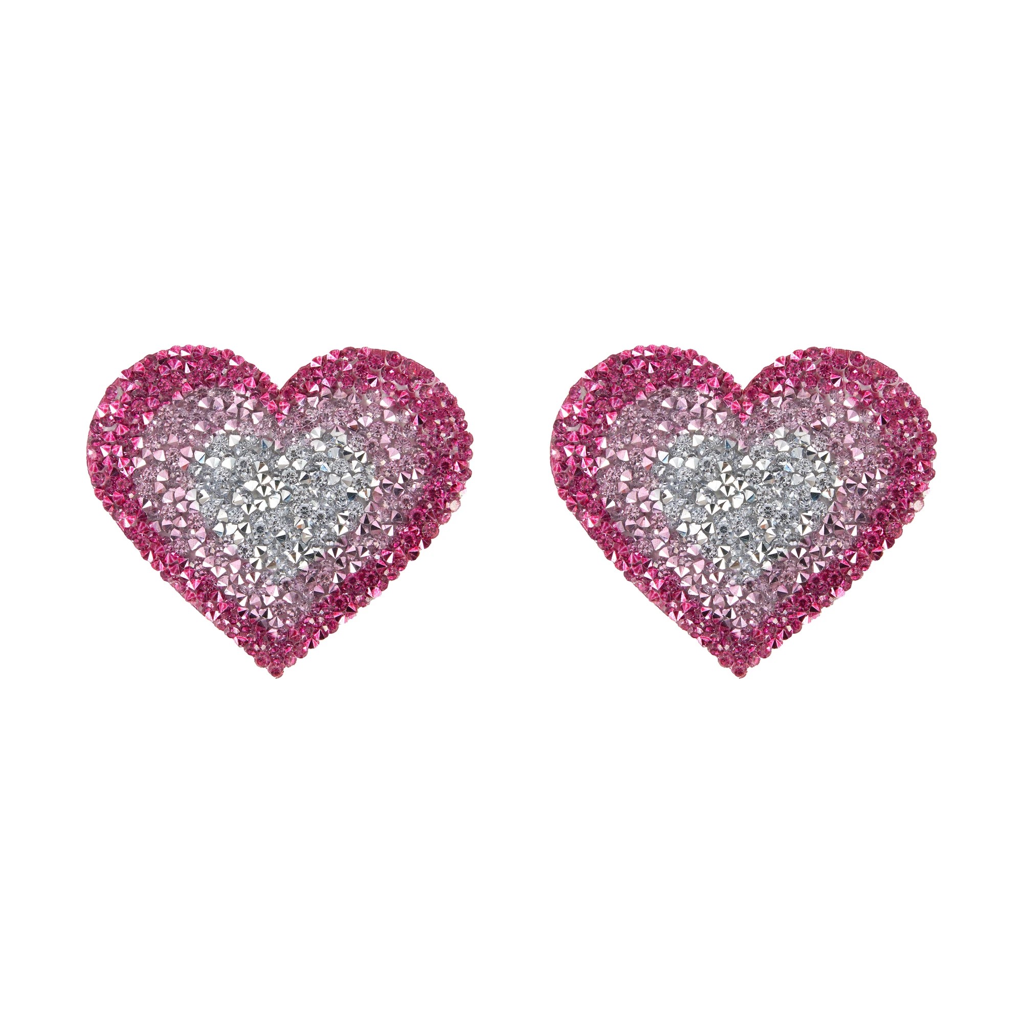 2 2 Piece Rhinestone Patches - Heart, 2 of 2