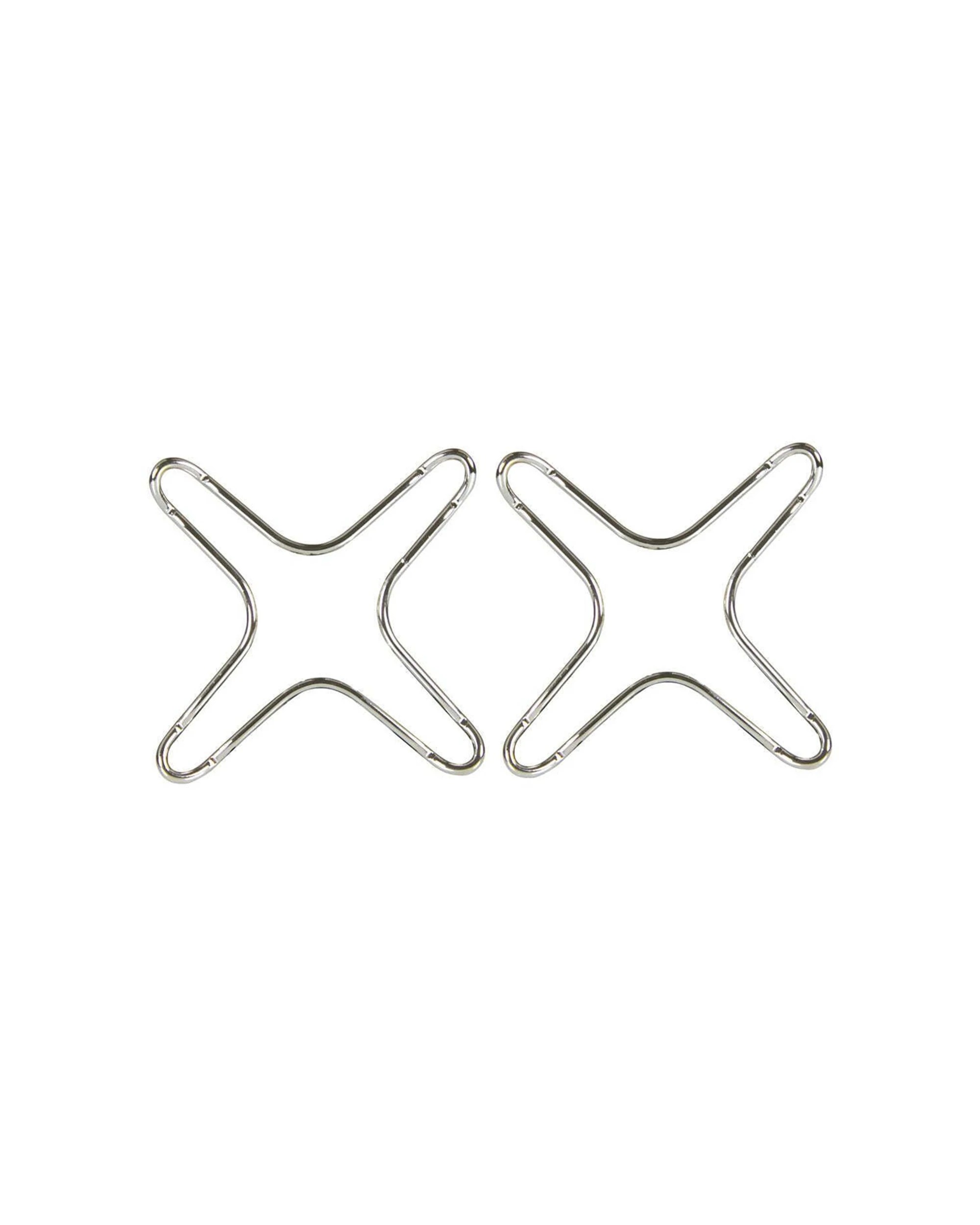 1 Avanti 2pc Gas Stove Ring Reducer Trivet Set 9.5cm Metal For Espresso Makers - Silver, 1 of 1