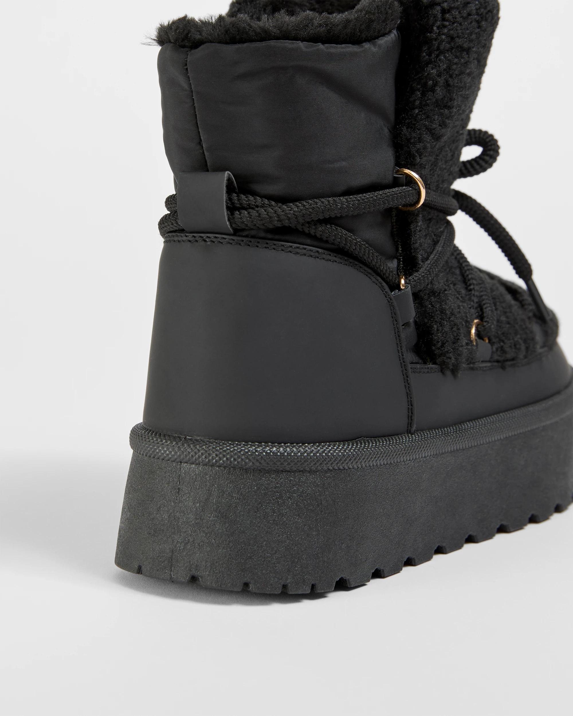 3 Target Woman Lace Up Slipper Boot BLACK, 3 of 3