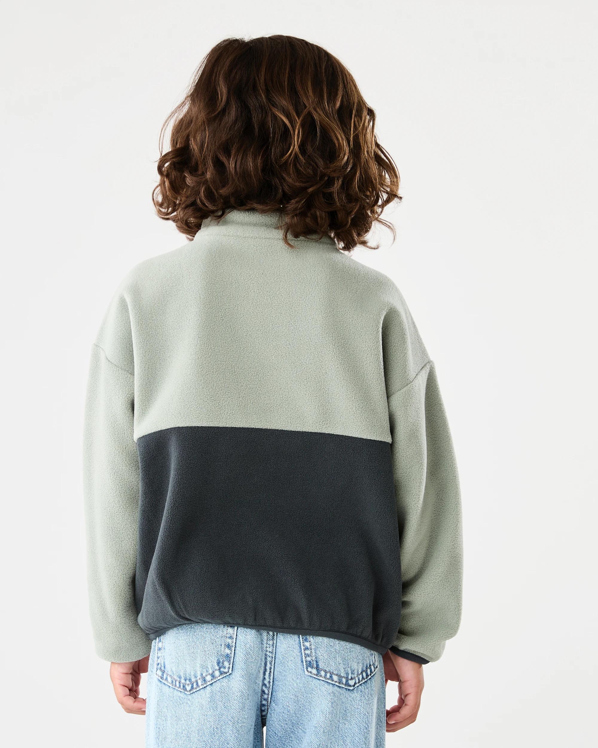 2 Polar Fleece Button Up Sweatshirt Wood Grey, 2 of 7