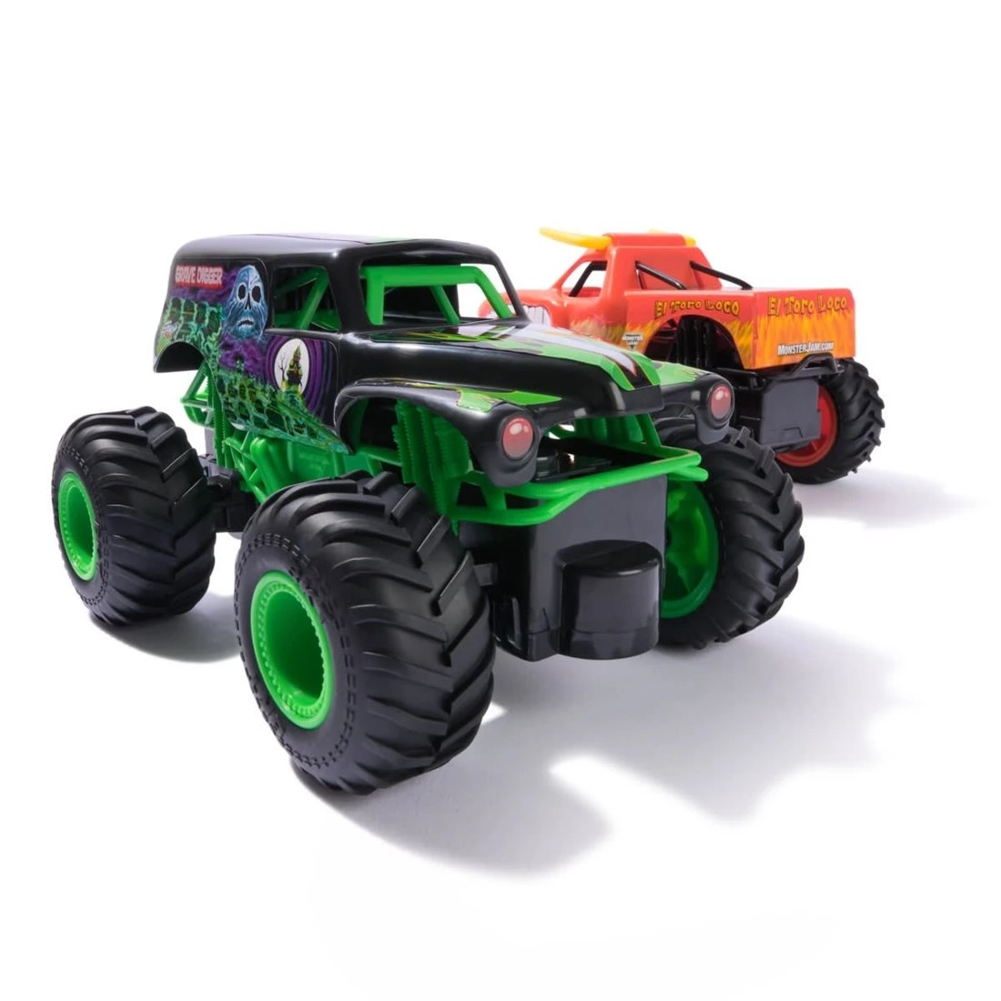 3 2 Pack Monster Jam RC 1:24 Grave Digger vs  El Toro Loco Racing Rivals, 3 of 9