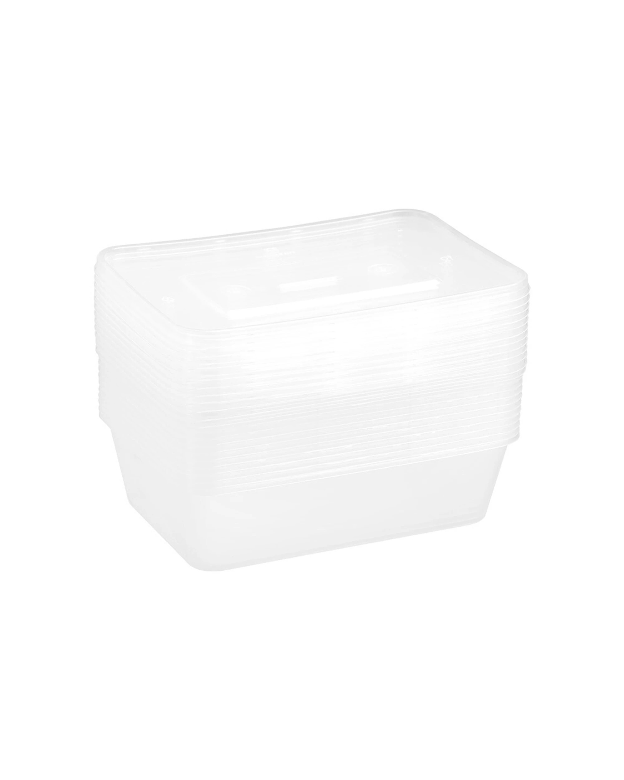 5 12pc Lemon & Lime Reusable Takeaway Food Storage Container Box Rectangular 650ml
 - Clear, 5 of 6