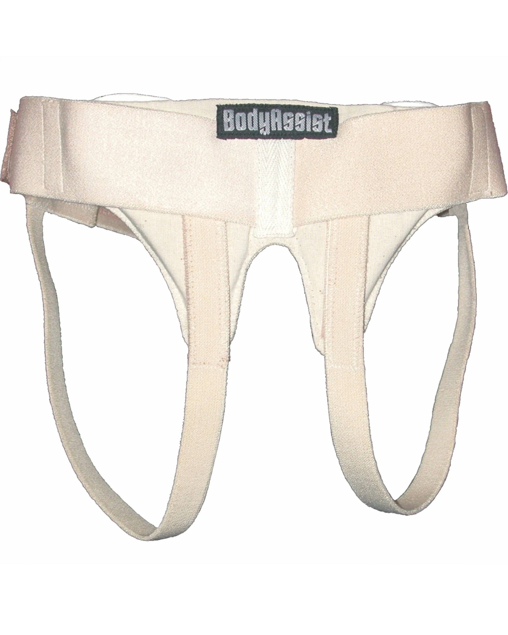 1 Bodyassist Inguinal Hernia Belt Dual Support Breathable Fabric Small - Beige, 1 of 4