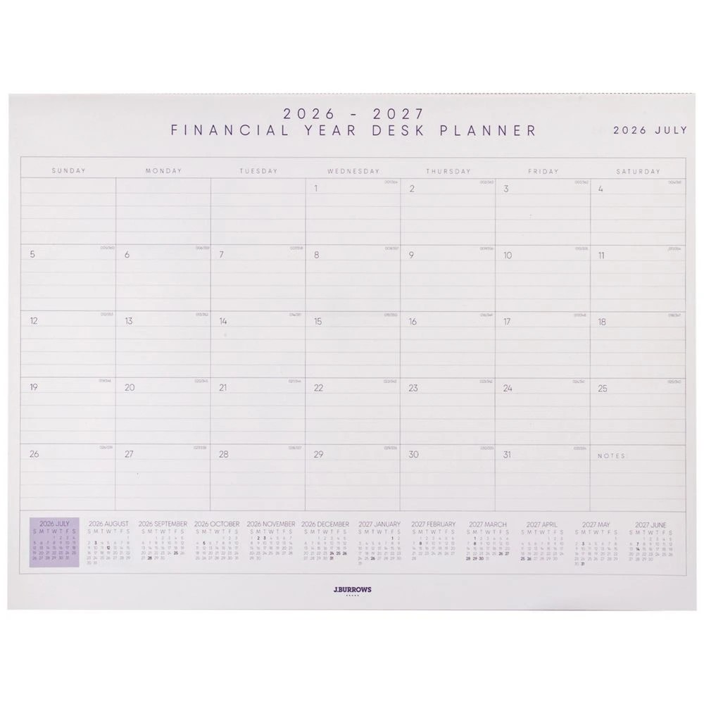 1 J.Burrows FY2026/2027 Monthly Desk Planner, 1 of 1