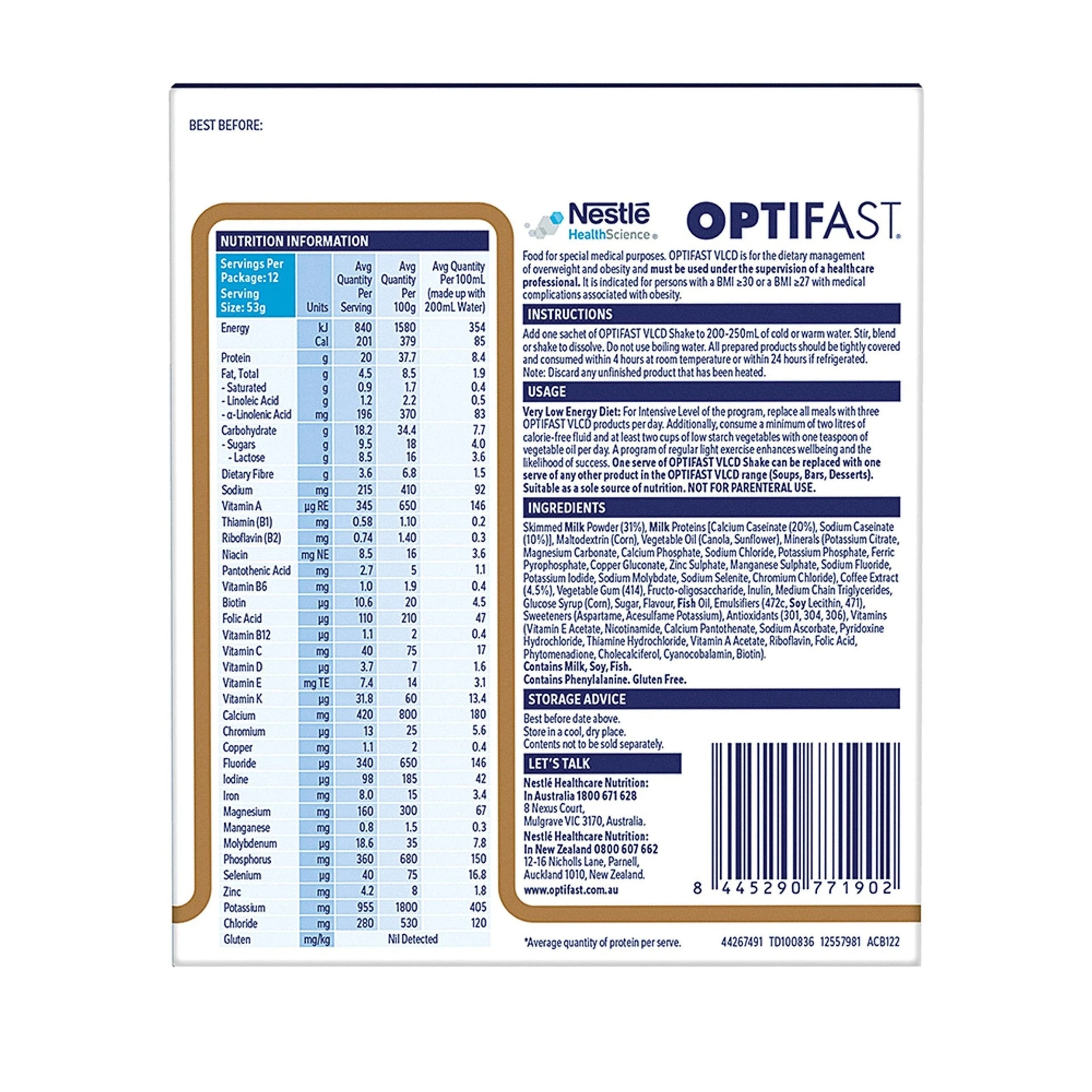 4 Optifast VLCD Shake Coffee 12 x 53g, 4 of 5