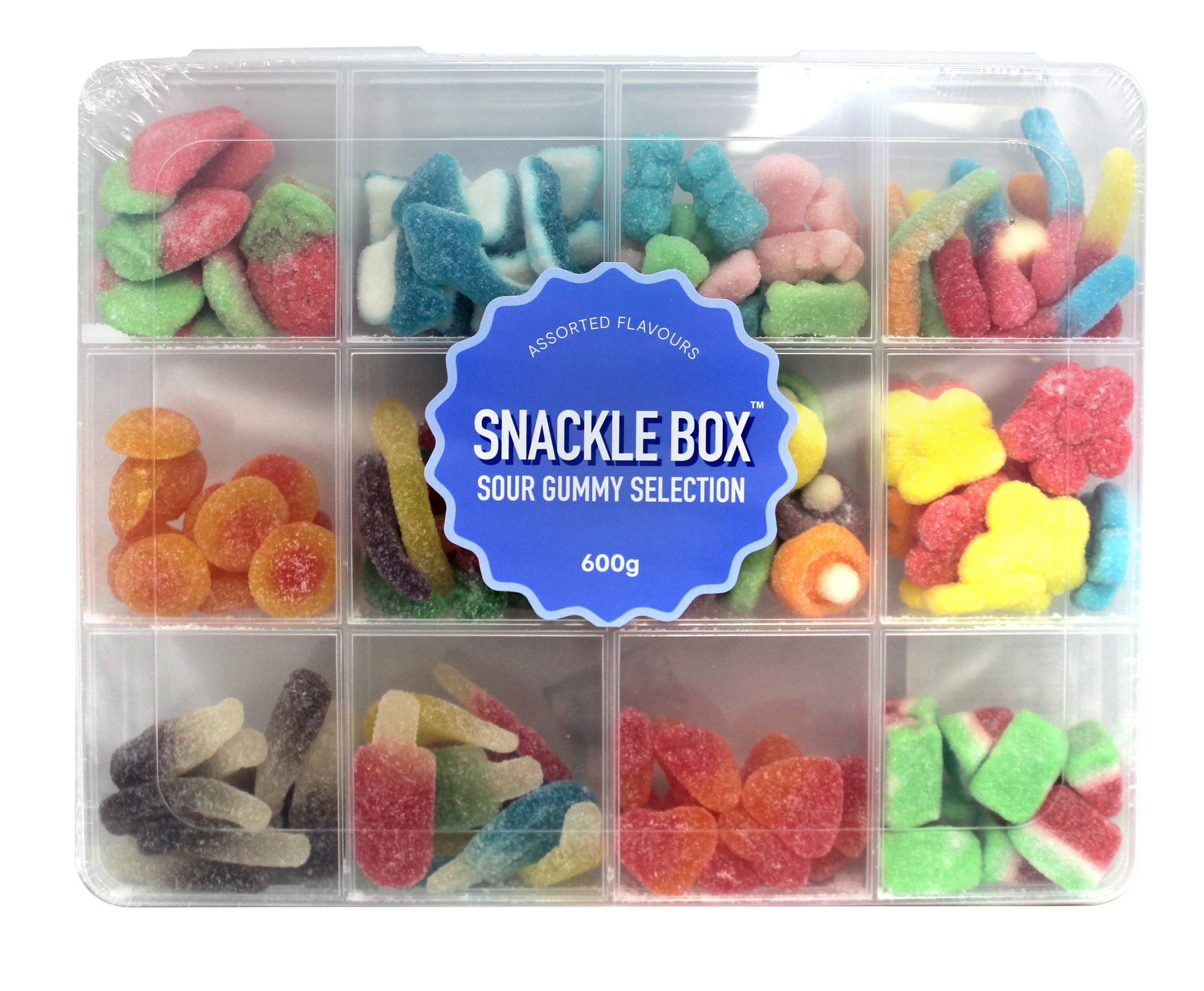 1 Snackle Box Sour Gummy Selection 600g, 1 of 2