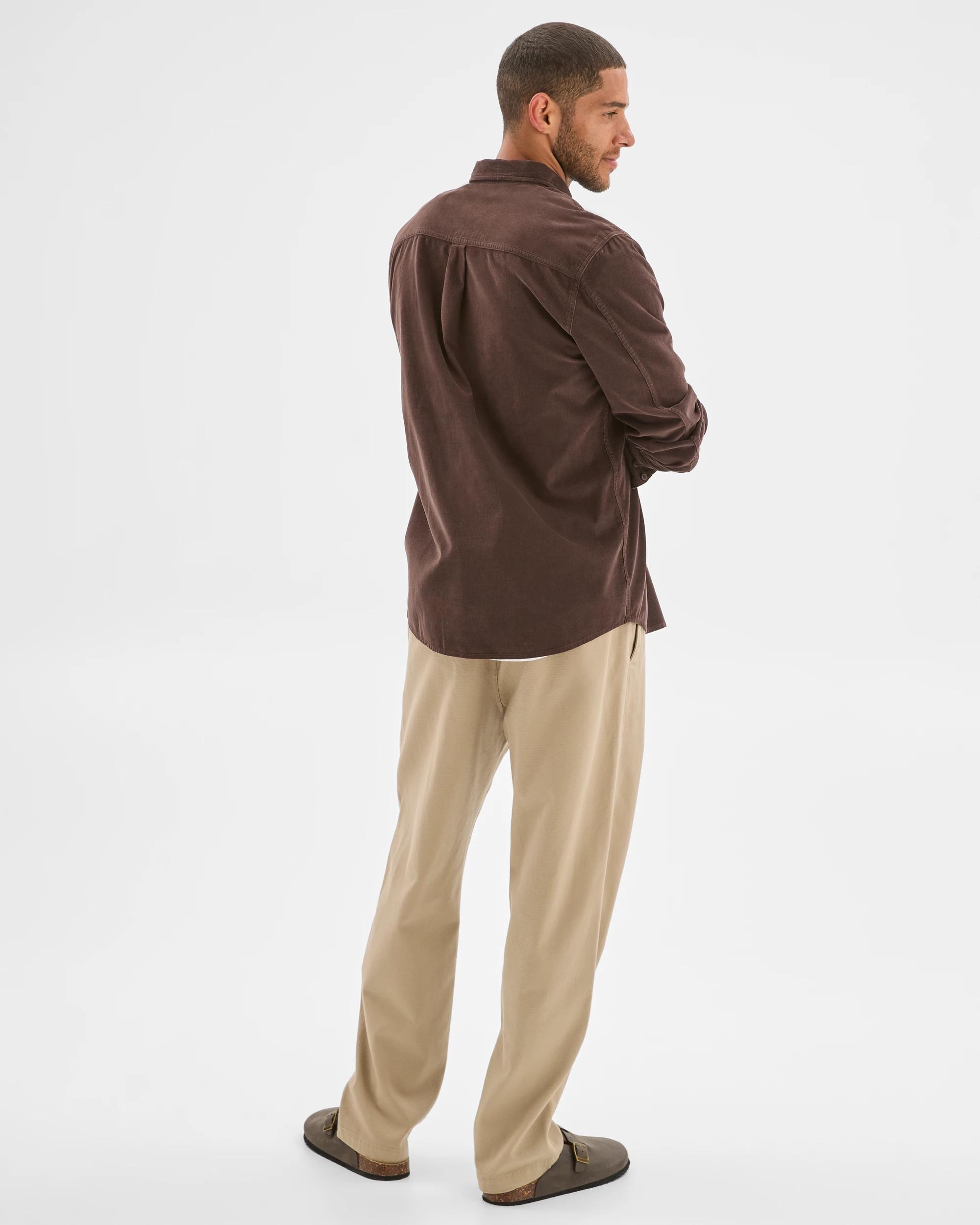 6 Target Man Australian Cotton Corduroy Shirt CHOCOLATE, 6 of 6
