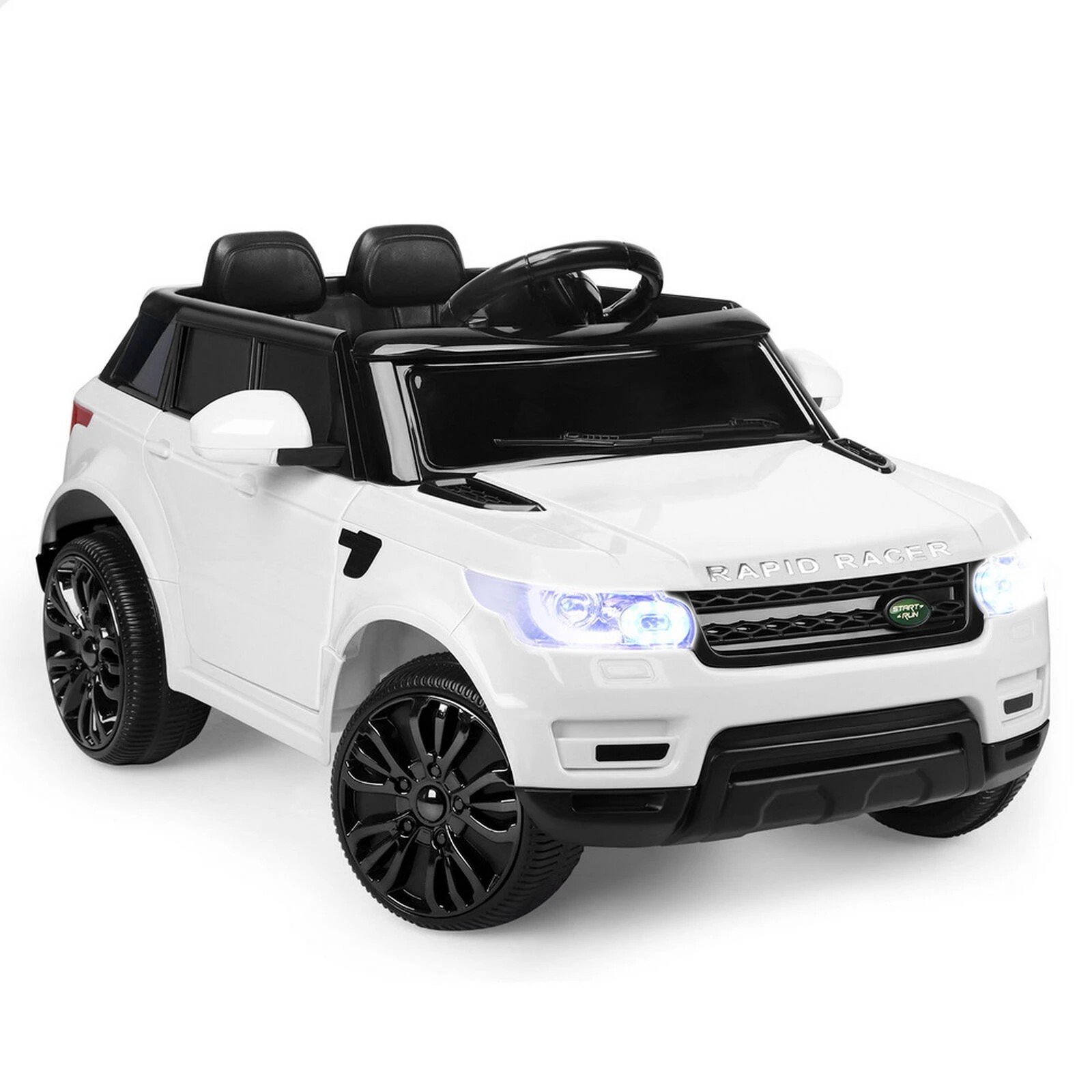 1 Alfordson Kids Ride On Car 12V Eletric Motor Remote Car Toy MP3 LED Light - White, 1 of 10