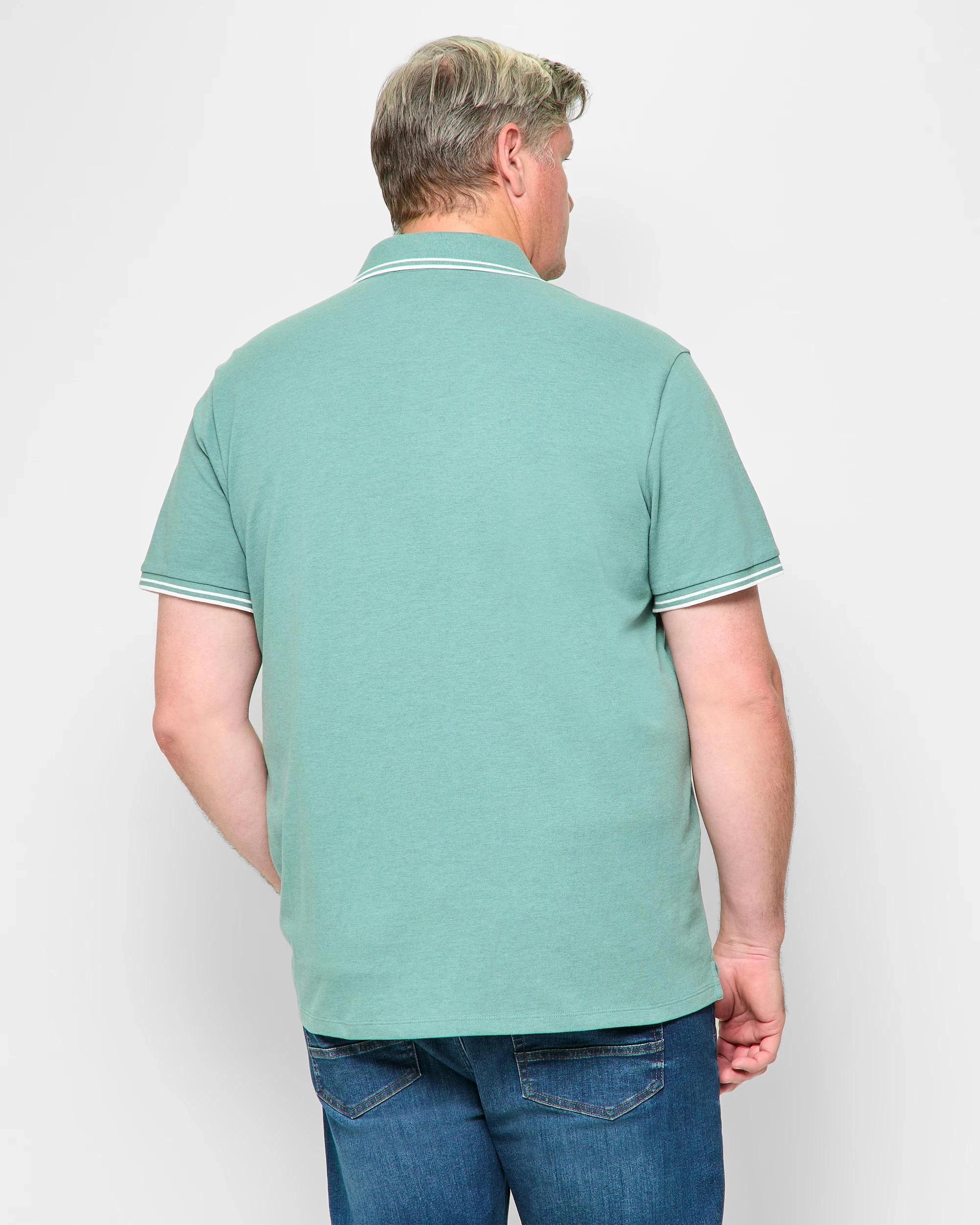 4 Target Man Plus Plus Size Australian Cotton Pique Polo T-Shirt TEAL, 4 of 5