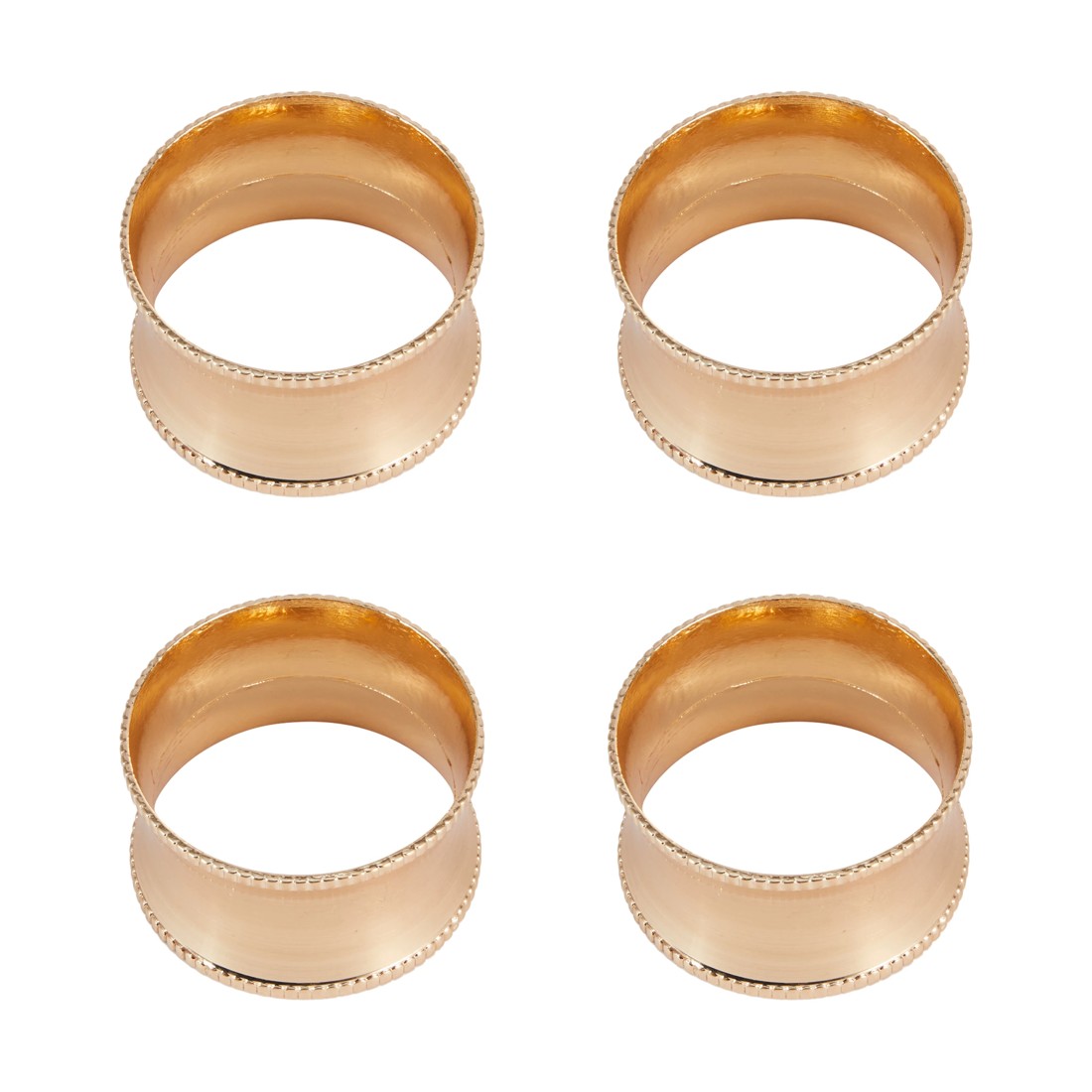 2 4 Pack Gold Look Napkin Rings, 2 of 4
