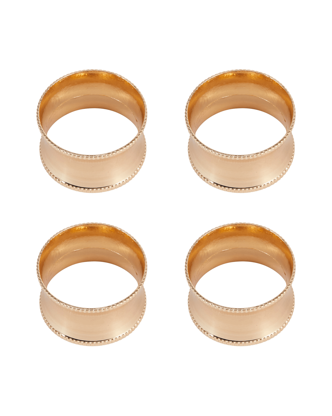 2 4 Pack Gold Look Napkin Rings, 2 of 4