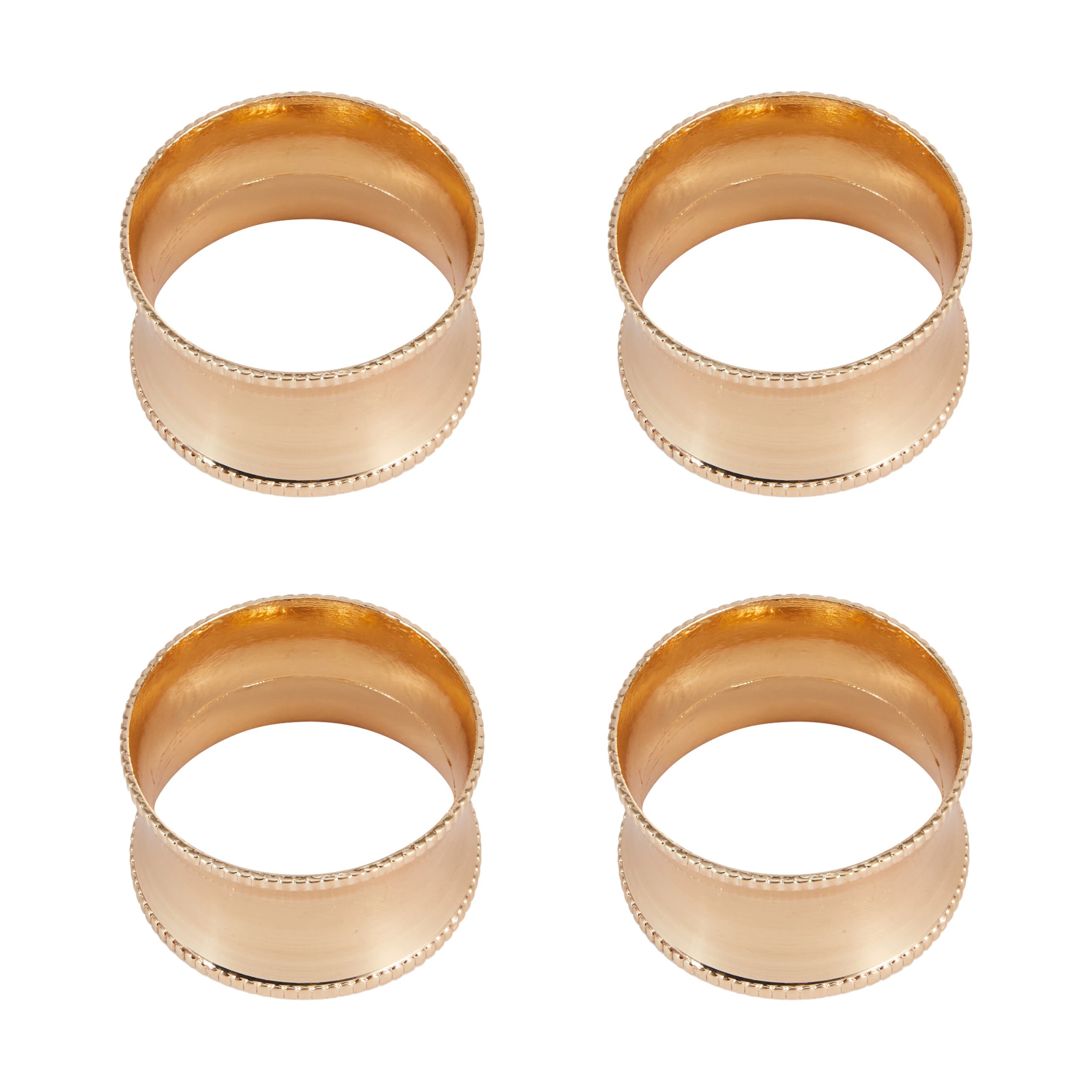 2 4 Pack Gold Look Napkin Rings, 2 of 4