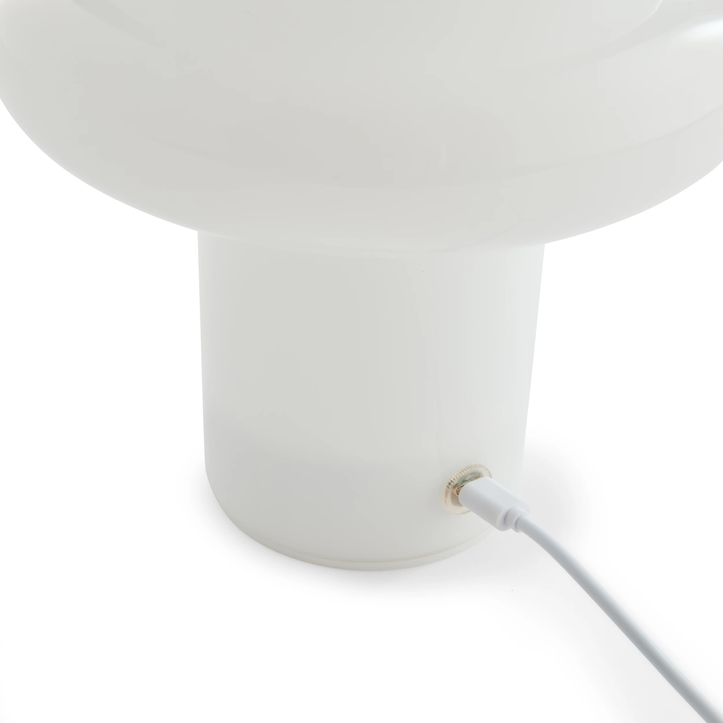 6 Oslo Glass Portable Rechargeable Lamp - White, 6 of 7