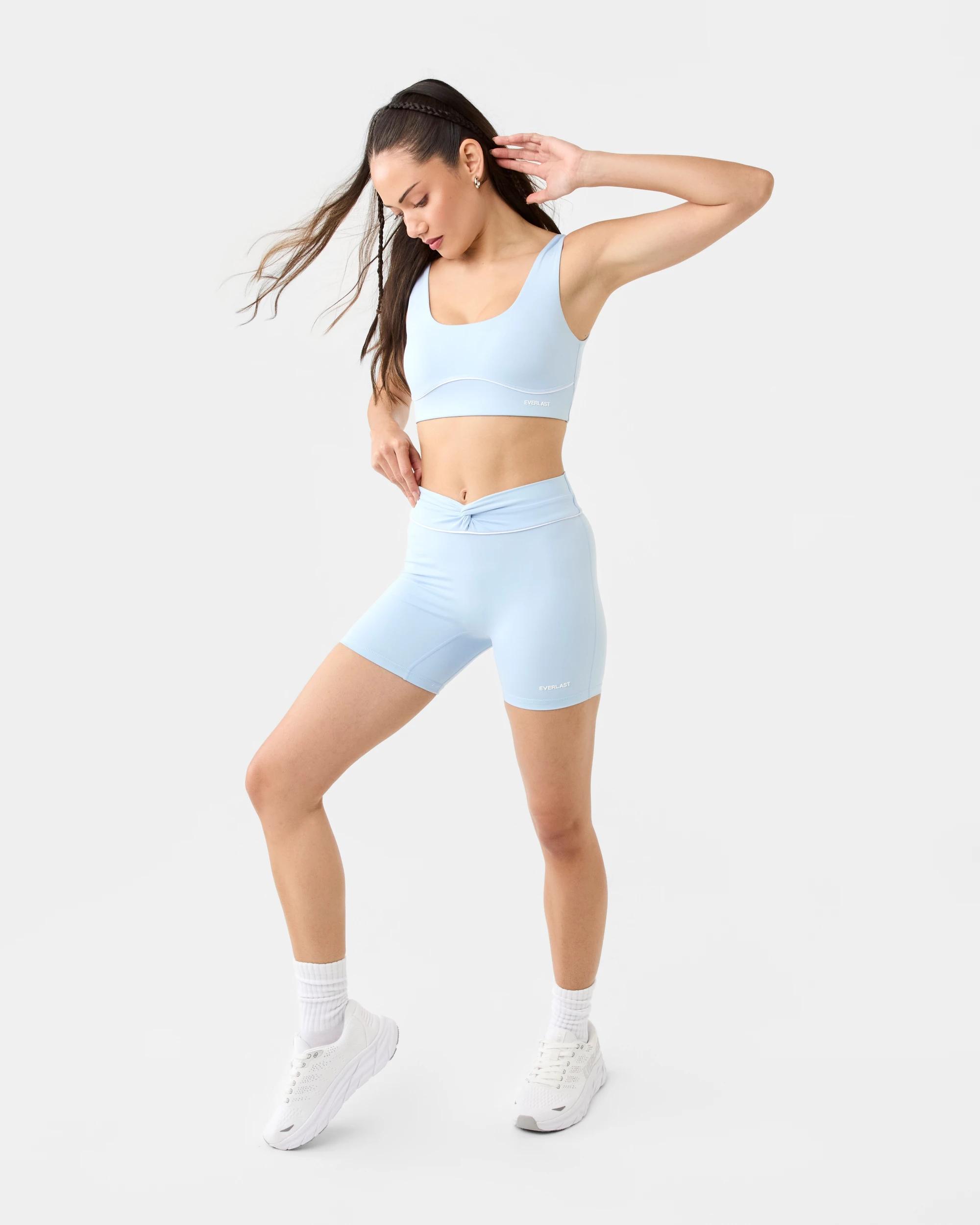 3 Everlast Womens Piped Sports Bra Powder Blu, 3 of 8