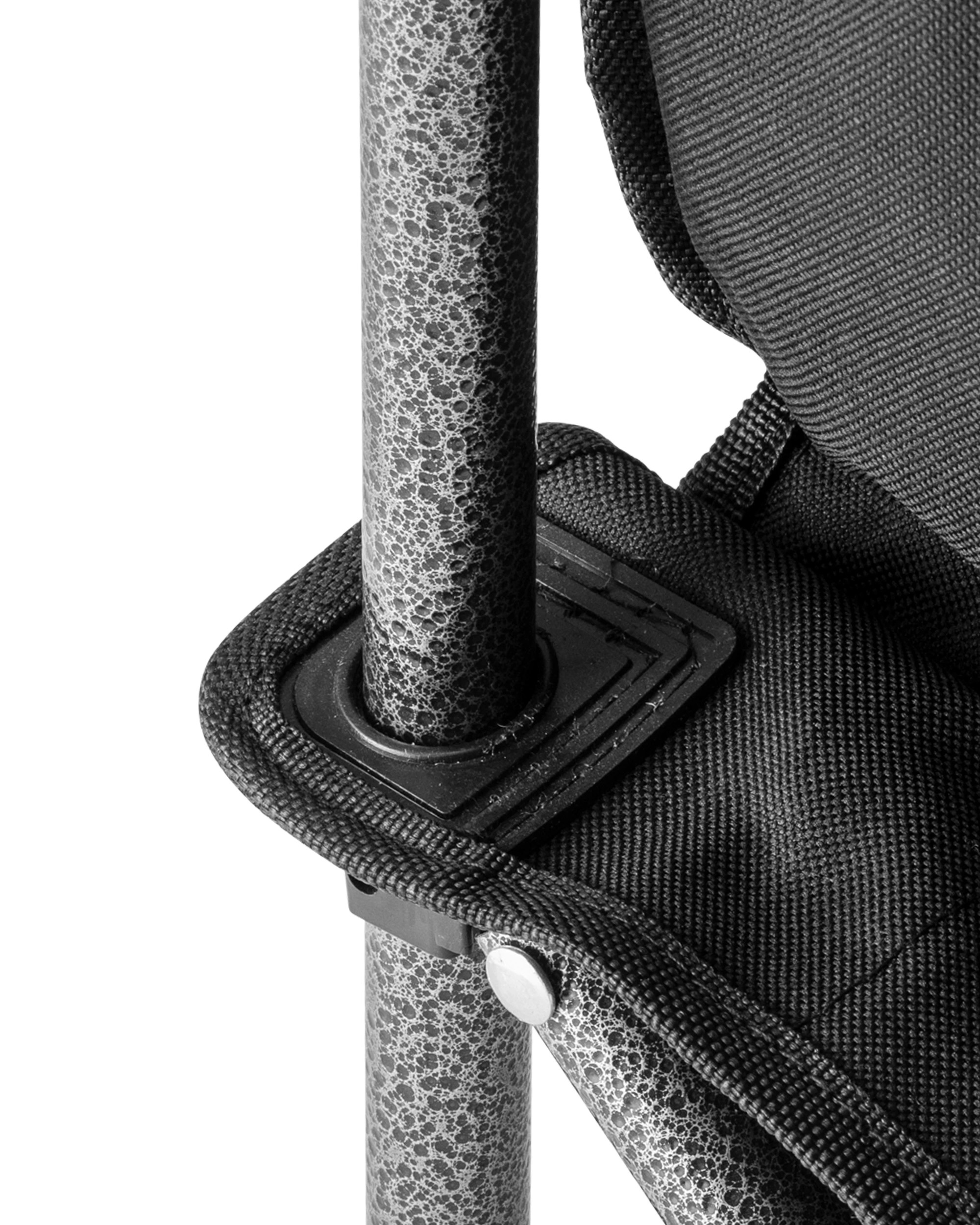 6 San Hima Folding Double Camping Chair 295KG Padded W/ Cup Holders & Pocket Black, 6 of 9