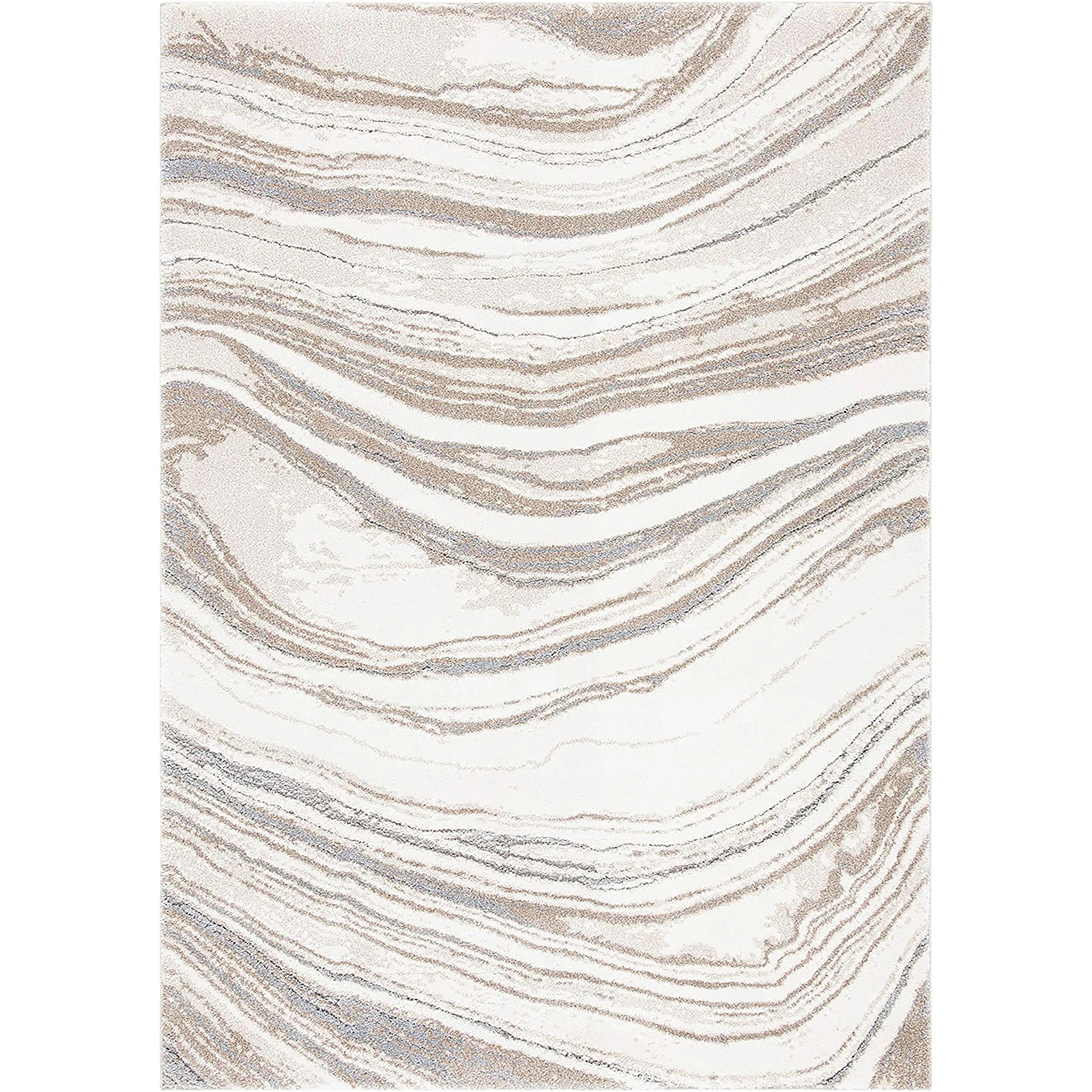 1 Common Ground Rugs Stonefall 333 400x300cm - Extra Extra Large Pet Friendly Floor Rug - White, 1 of 7