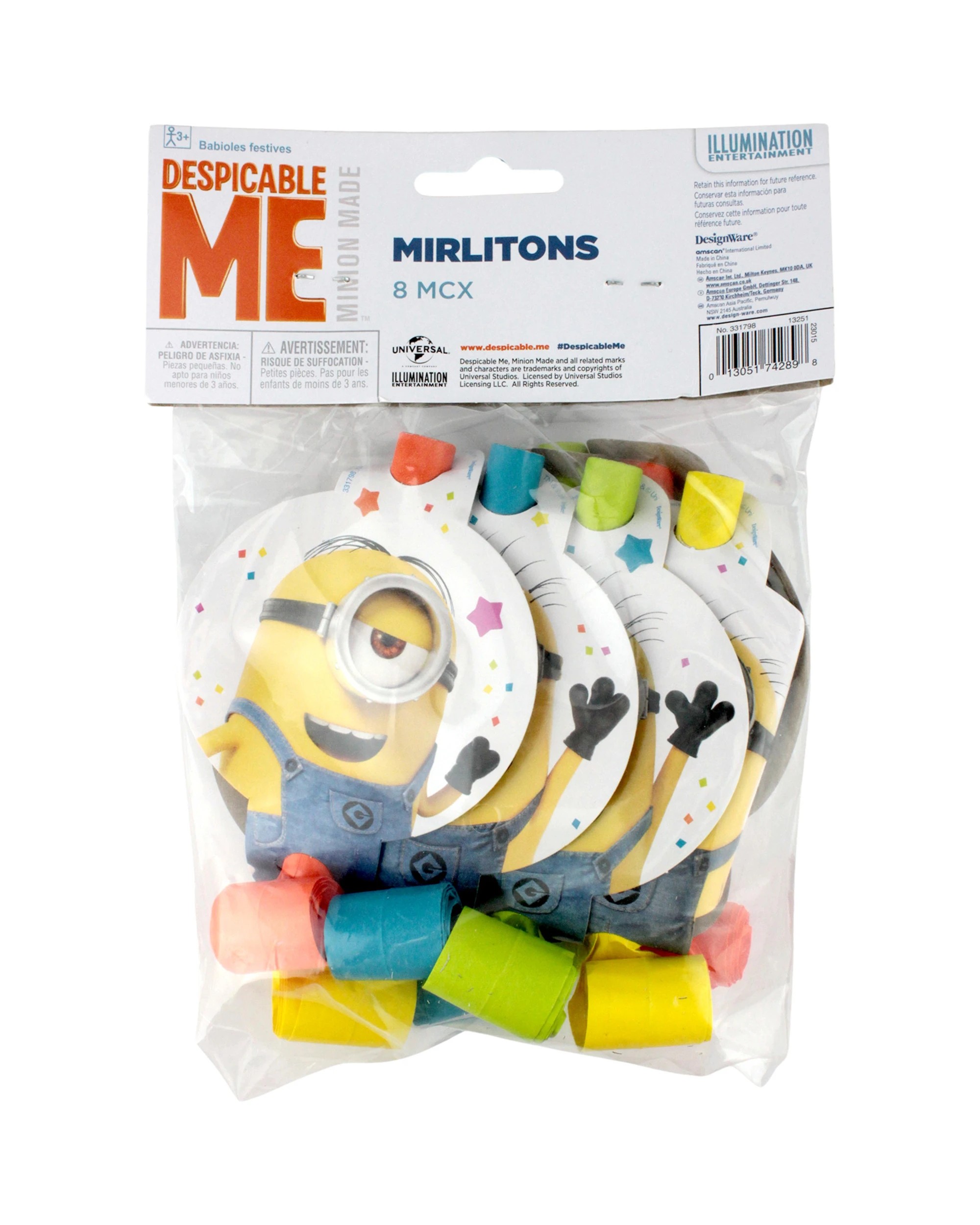 3 Amscan Inc. Despicable Me 3 Party Blowers Pack of 8, 3 of 3