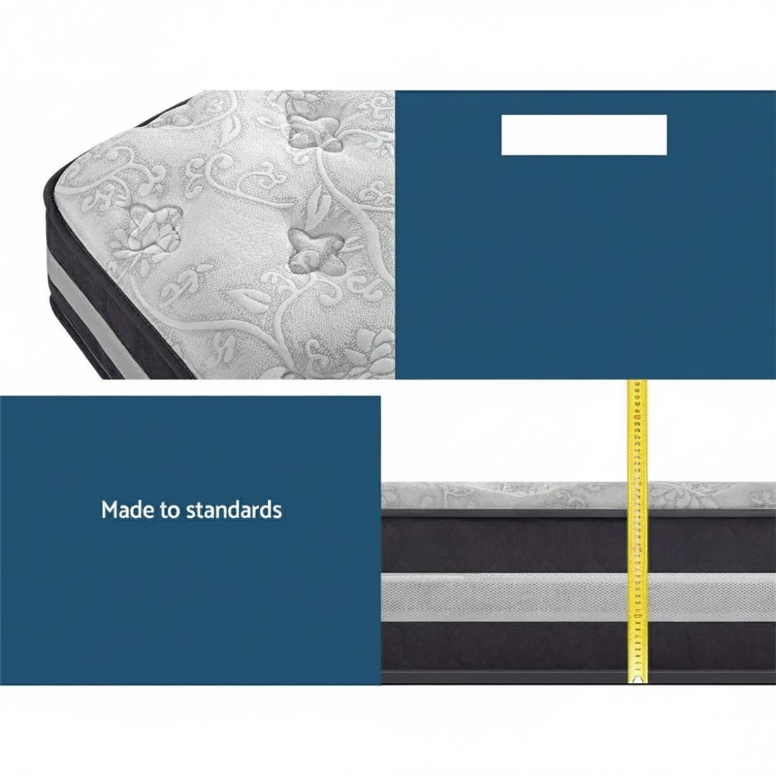 6 Giselle Bedding Queen Mattress Pocket Spring Queen 30cm - Queen Bed - Multi, 6 of 7