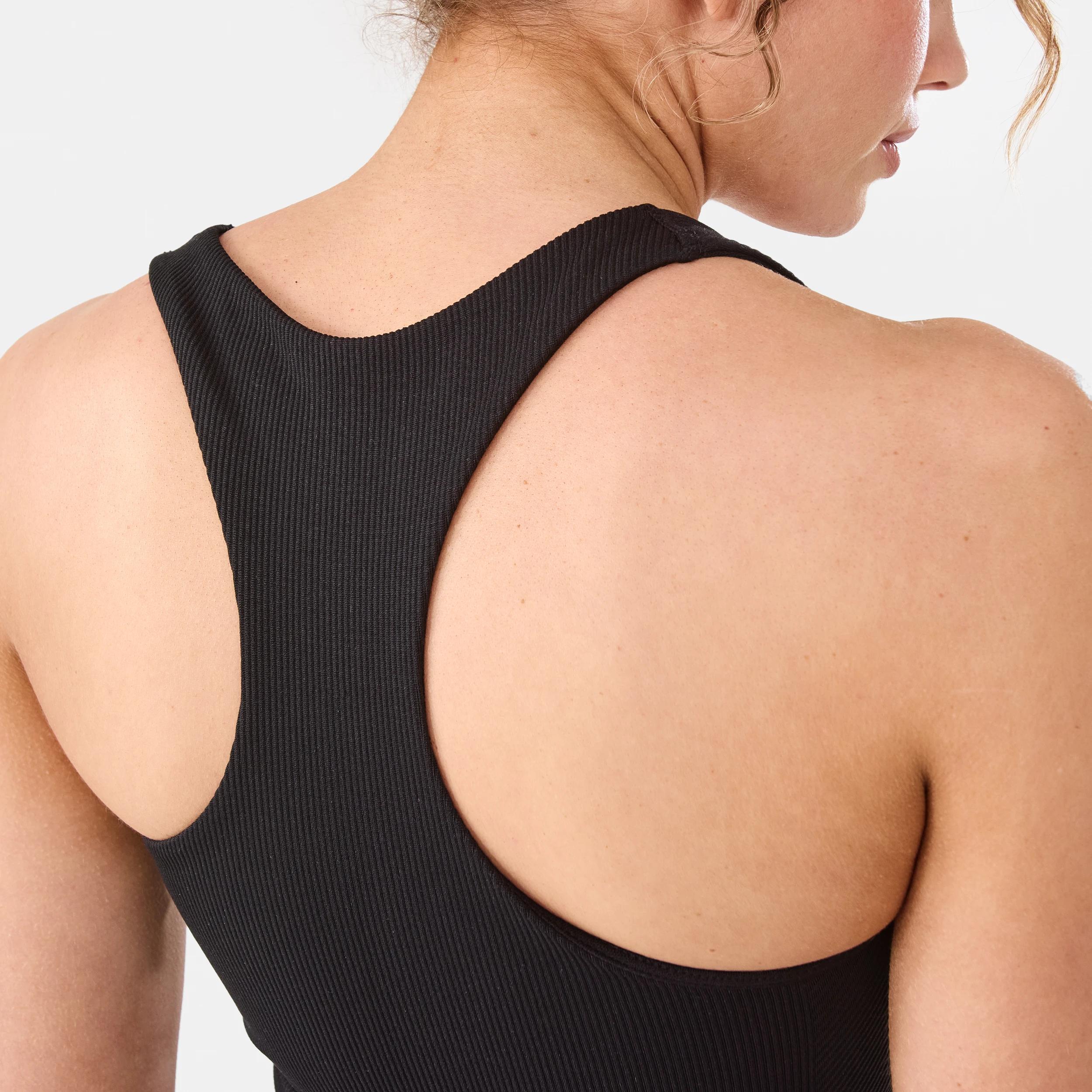 7 Active Womens Seamfree Shelf Tank BLACK, 7 of 8