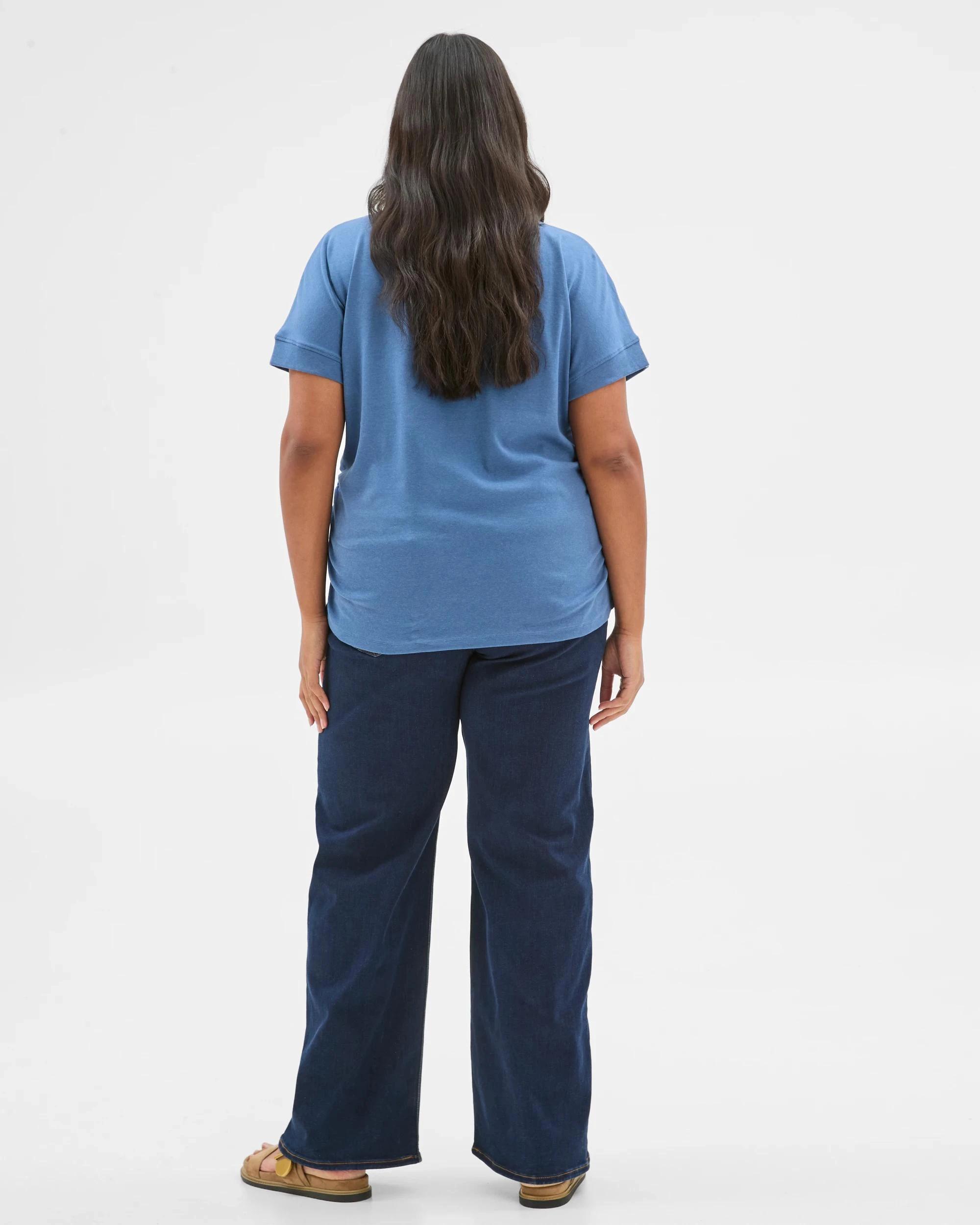 5 Target Plus Size Gathered Waist T-Shirt BLUE JAY, 5 of 6