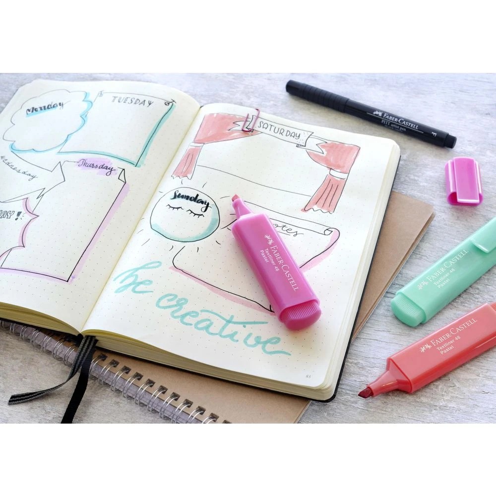 6 Faber-Castell Textliner Ice Highlighter Pastel Pale Pink, 6 of 10