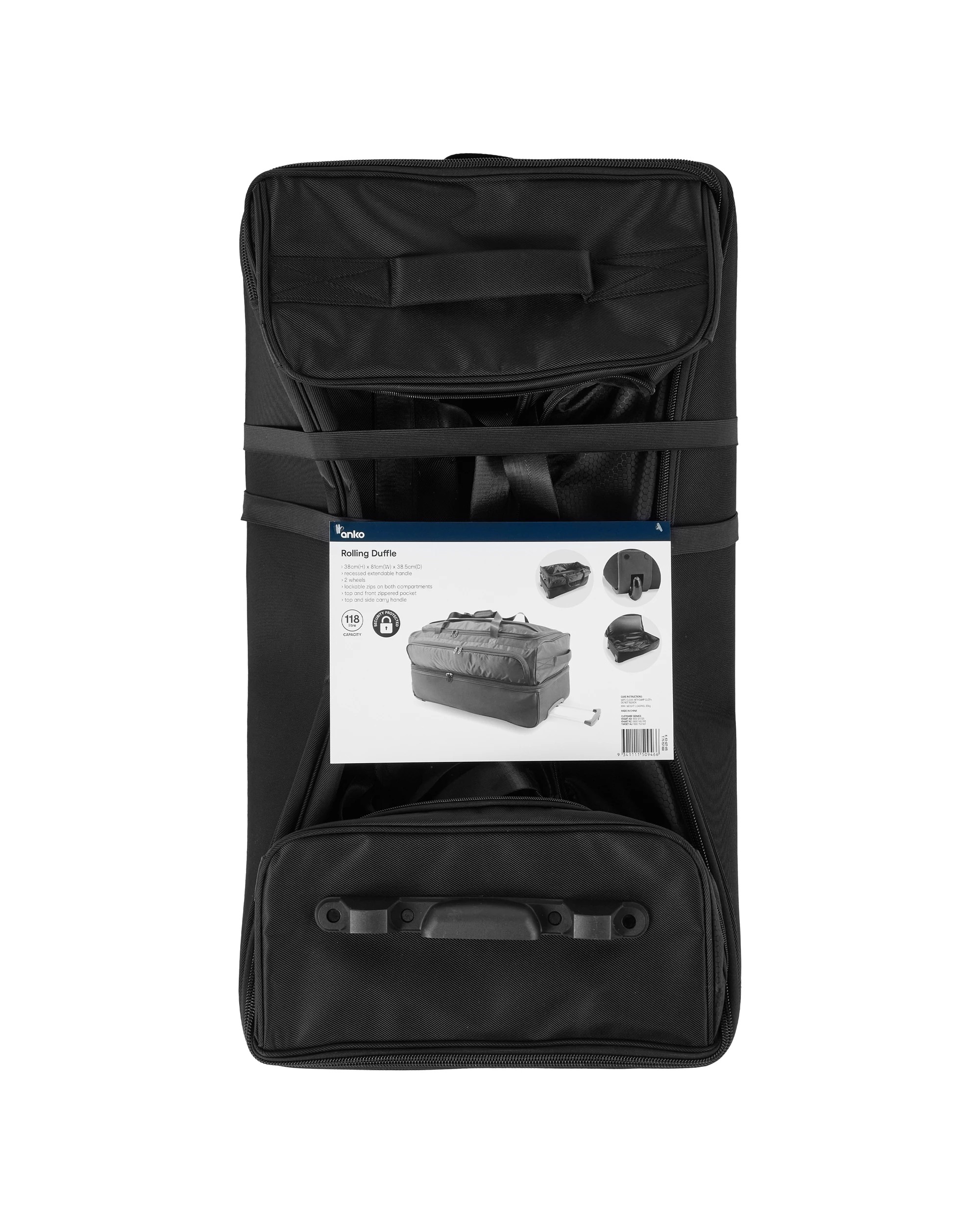 9 Anko Rolling Duffle - Black, 9 of 9