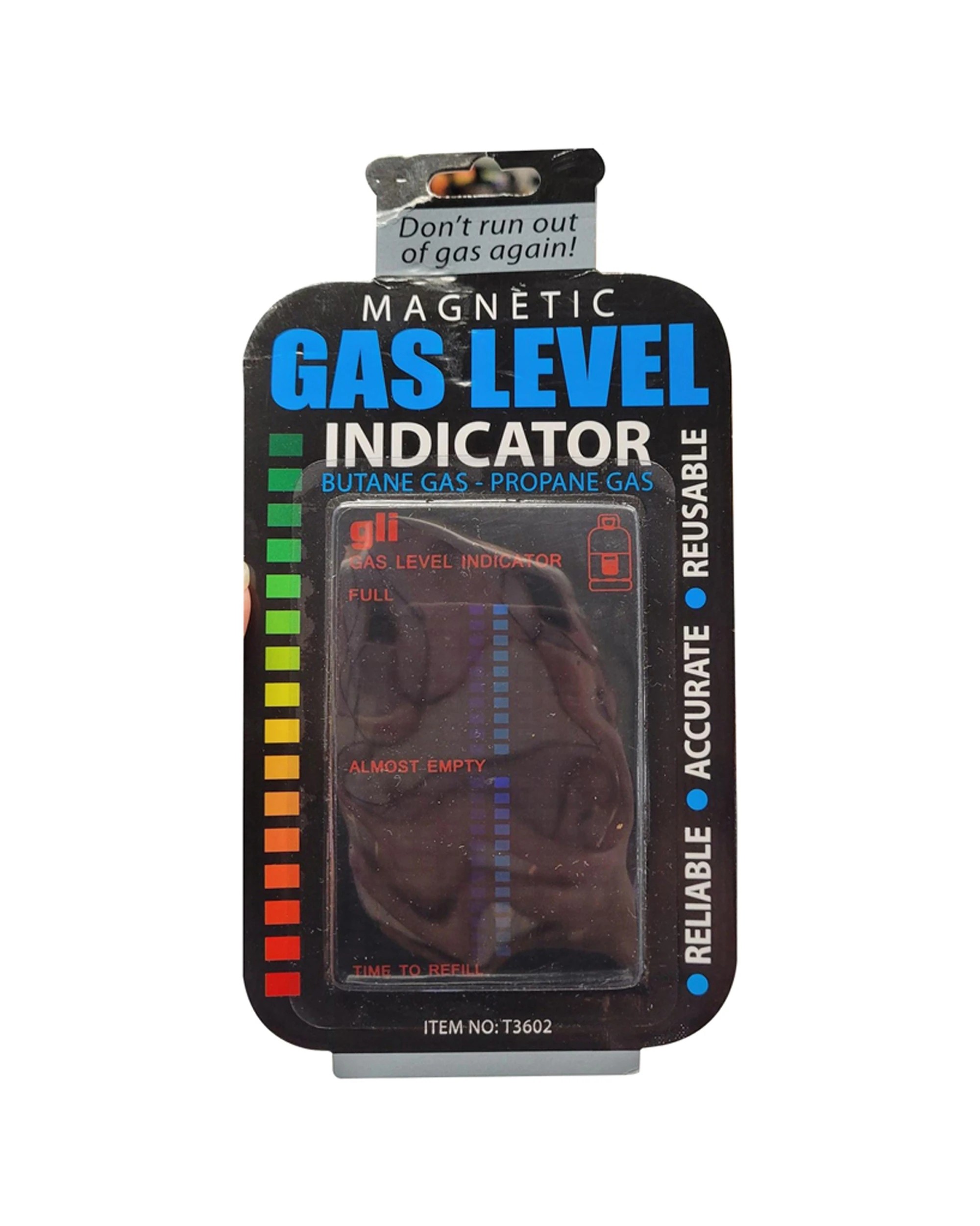 1 Wildtrak Magnetic Gas Bottle Level Indicator Reusable Plastic BBQ Accessory - Black, 1 of 1