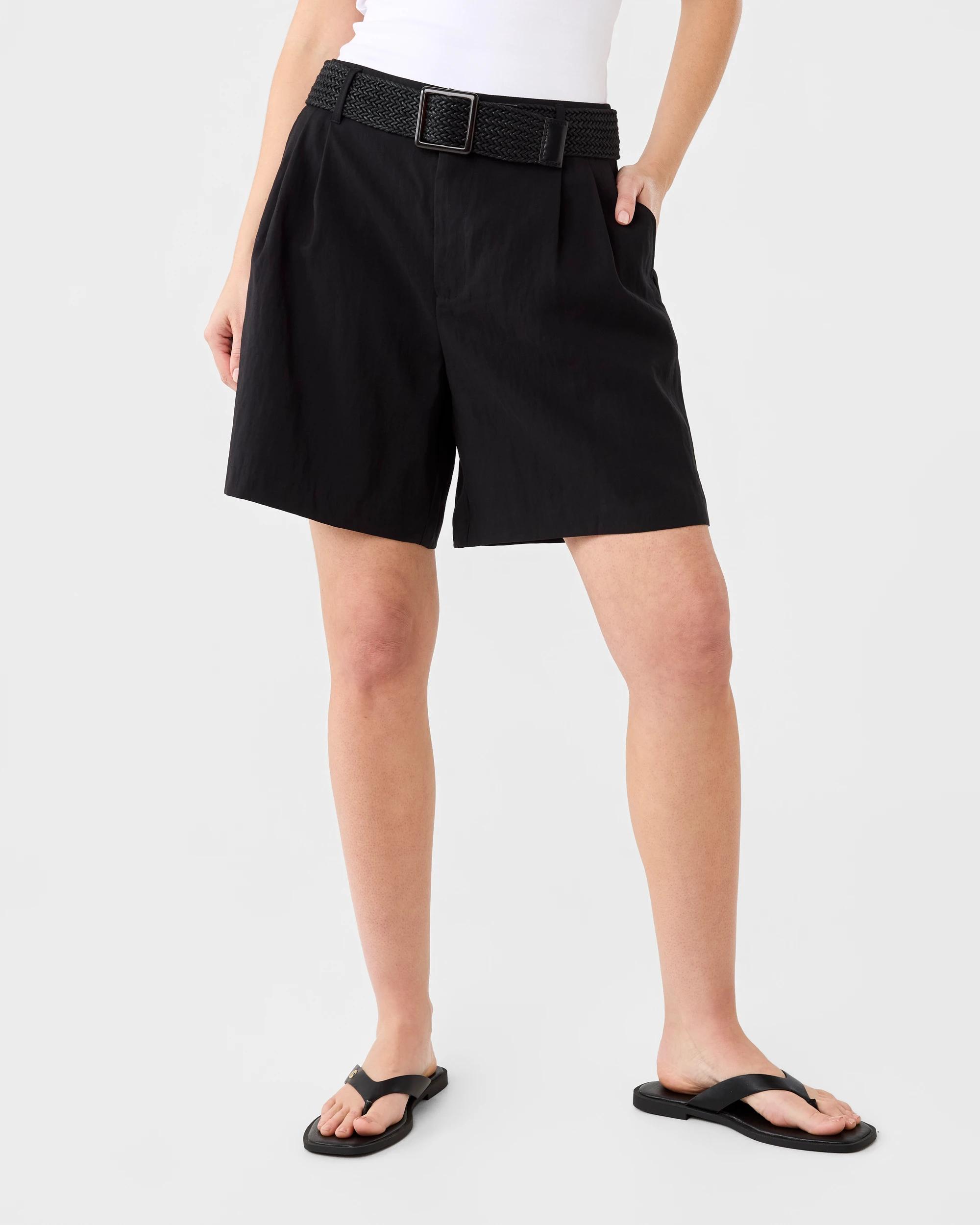5 Belted Tailored Shorts Black, 5 of 5