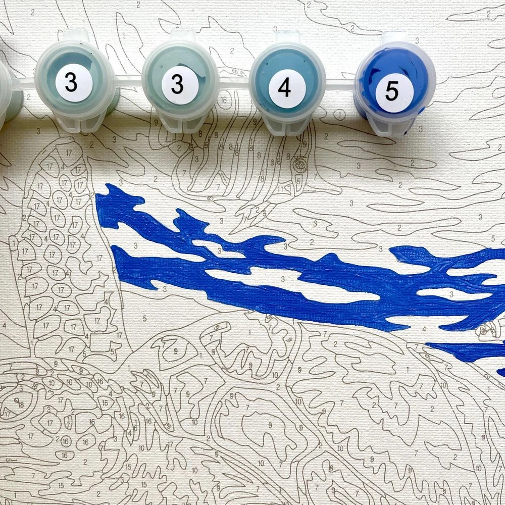 4 Reeves Paint By Numbers Set 12 x 16" Tropical Beach, 4 of 5